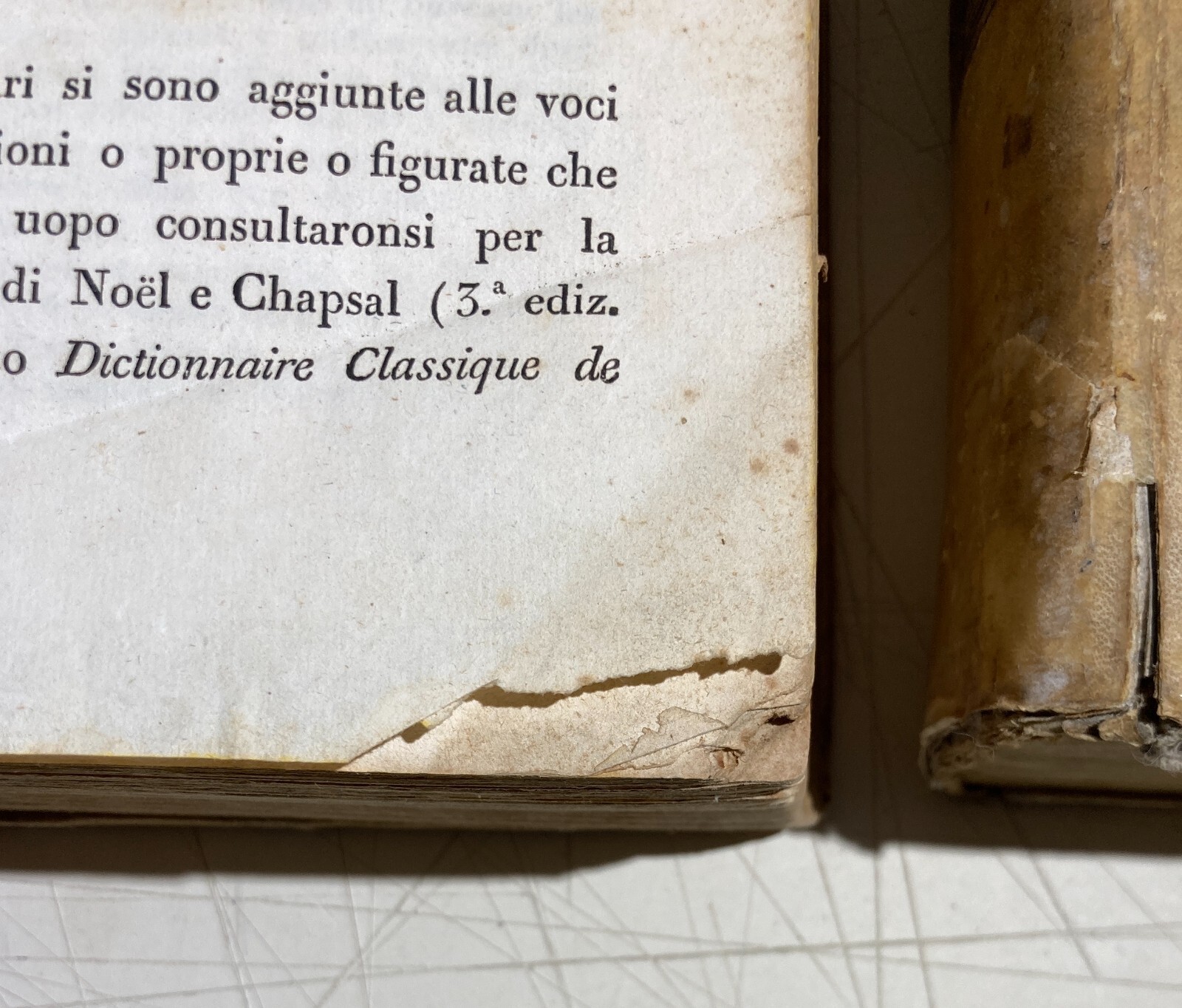 Antico Dizionario Italiano E Francese, Due Grossi Volumi, Alberti Truffi, 1840