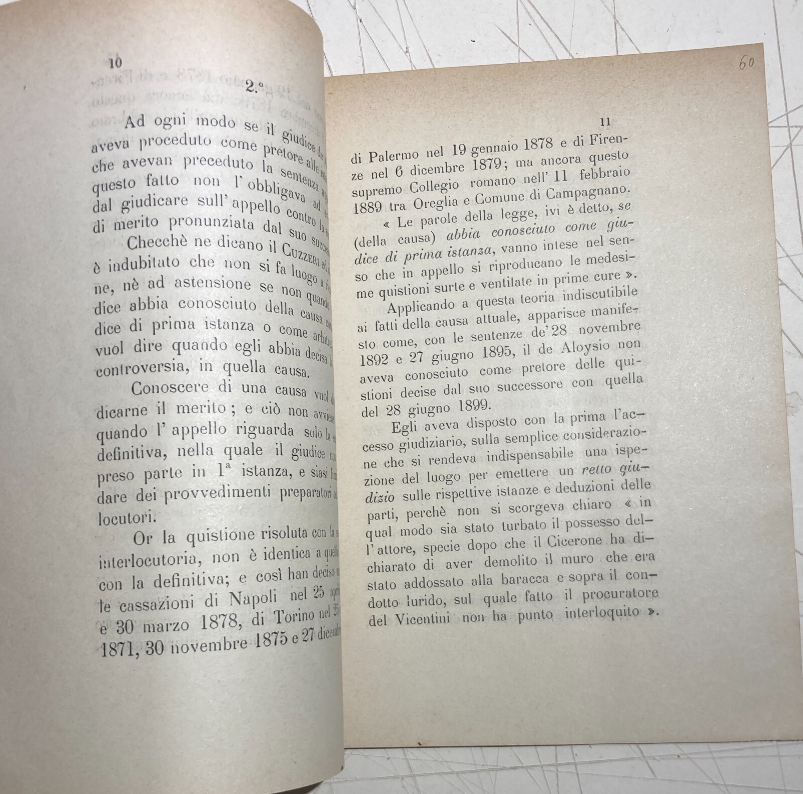 Abruzzo: Controversia Giuridica Cicerone Vicentini, Aquila 1901