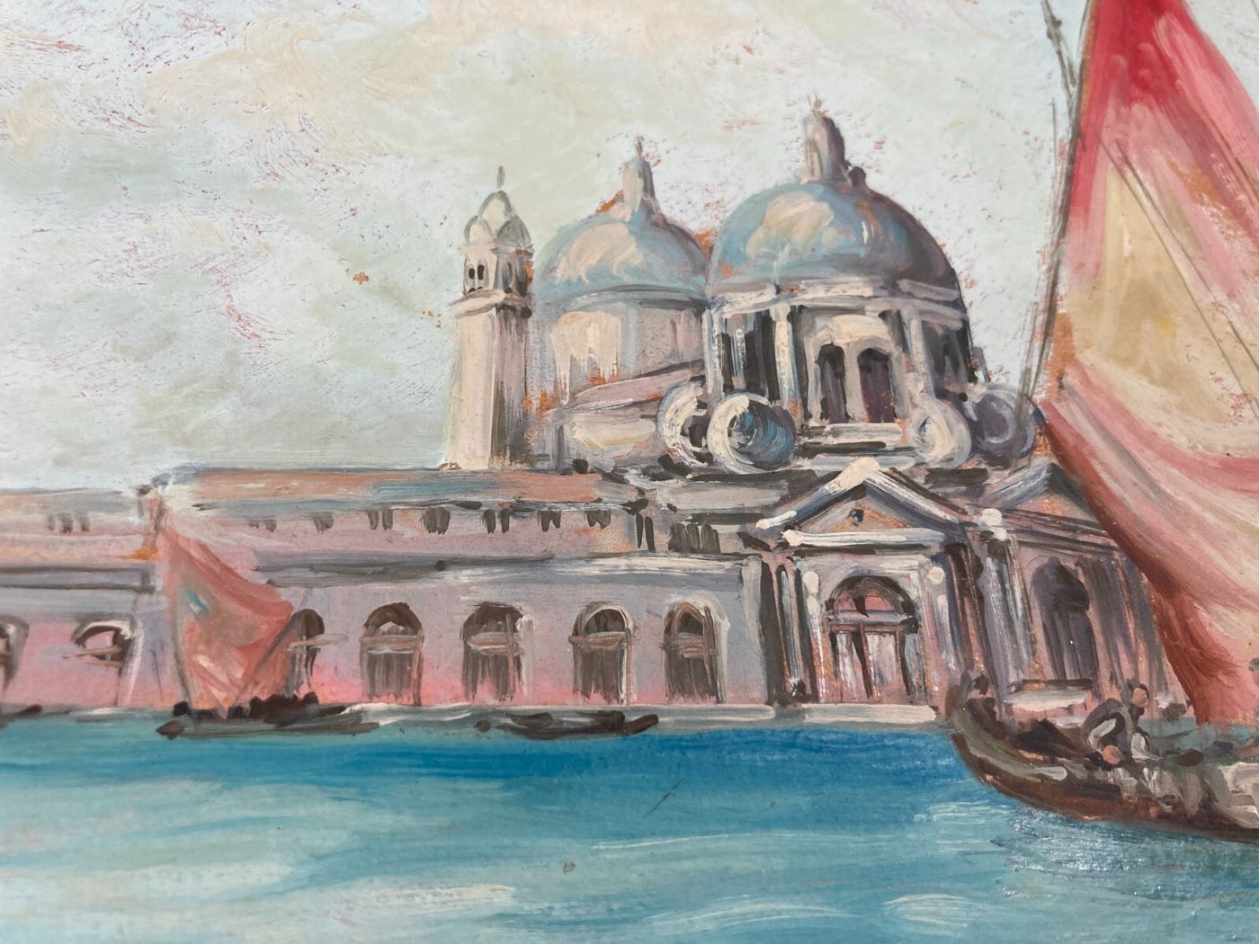 Arte Del '900   Artista Toscana Gamba   Veduta Veneziana   Madonna Della Salute