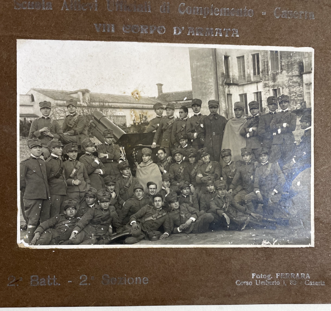 Militaria: Ritratti Di Ufficiali A Caserta, Antica Fotografia Studio Ferrara