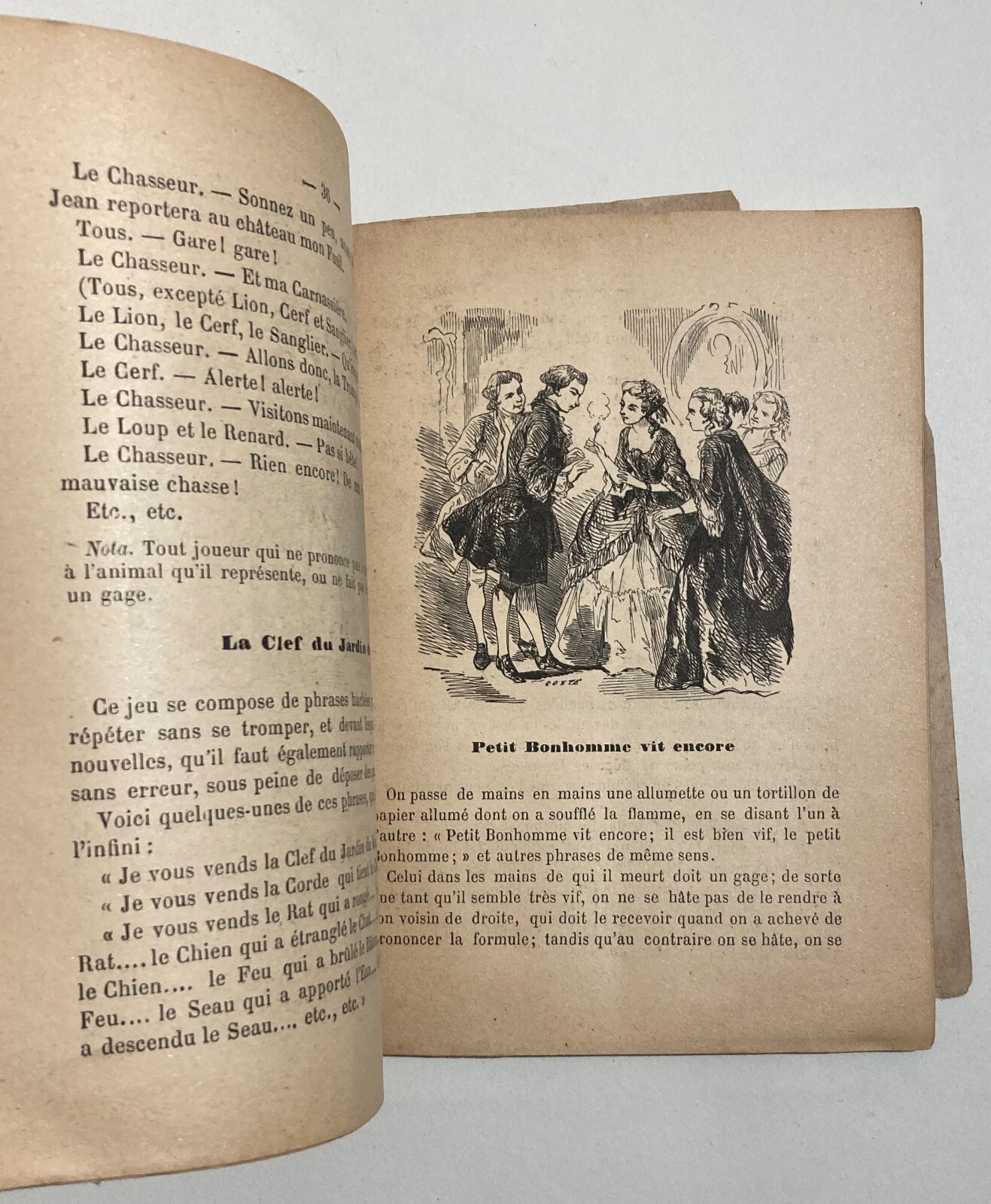 Giochi Di Società: Antico Almanacco Francese Illustrato Con Calendario 1890