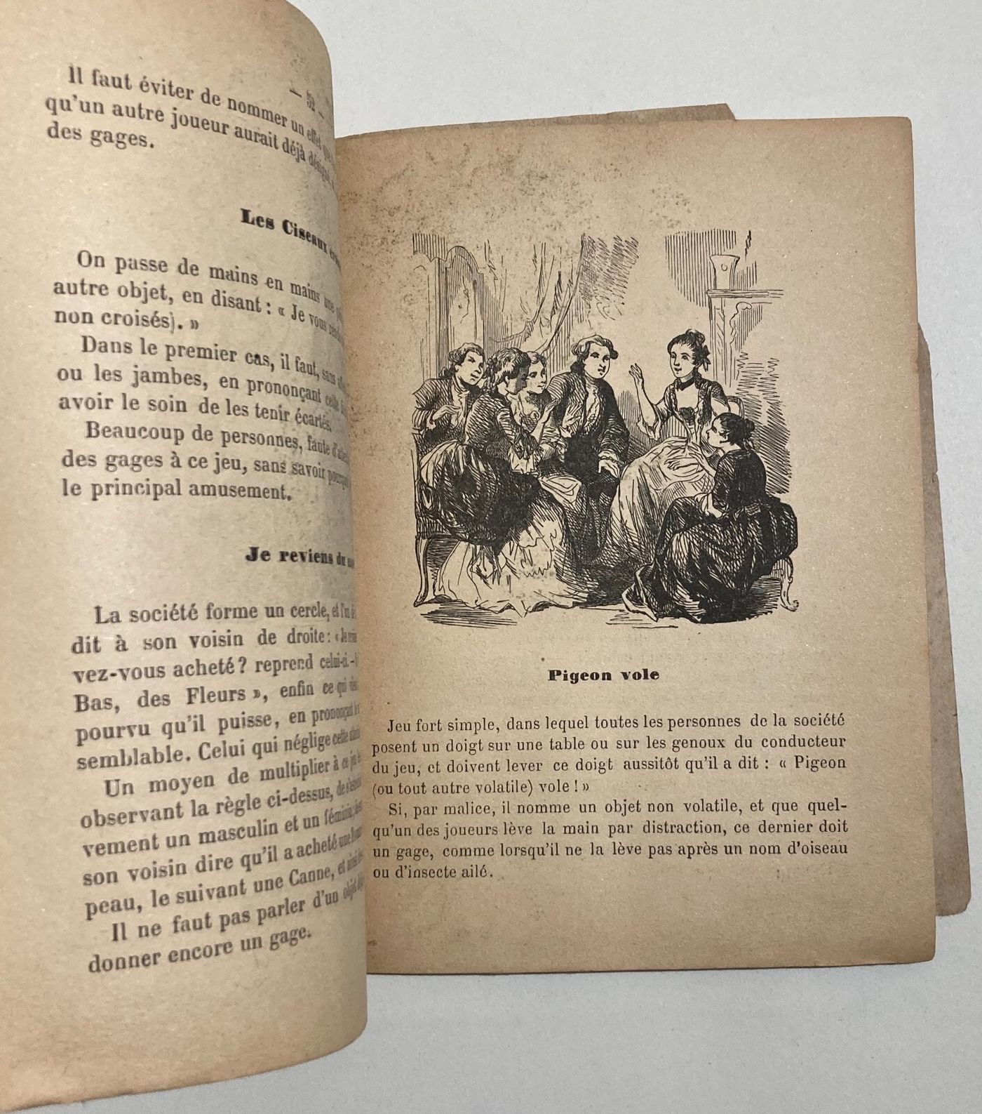 Giochi Di Società: Antico Almanacco Francese Illustrato Con Calendario 1890