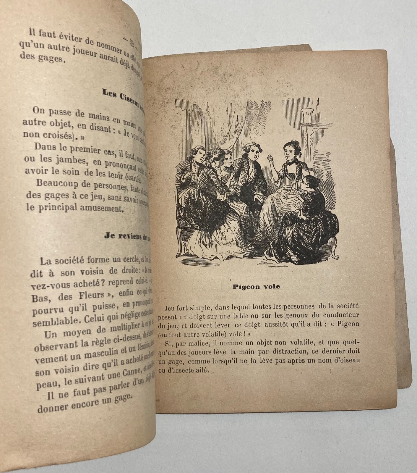 Giochi Di Società: Antico Almanacco Francese Illustrato Con Calendario 1890
