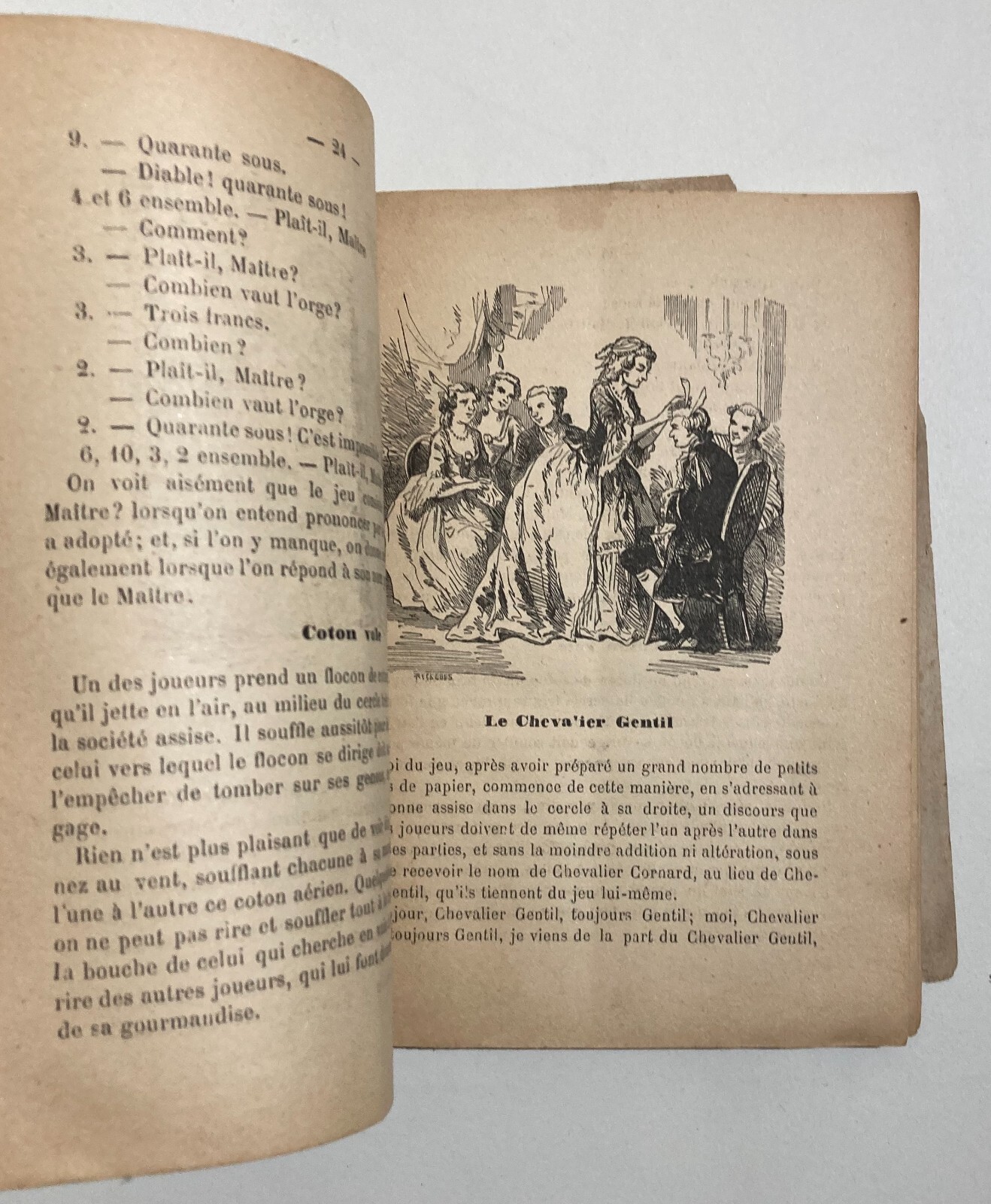 Giochi Di Società: Antico Almanacco Francese Illustrato Con Calendario 1890