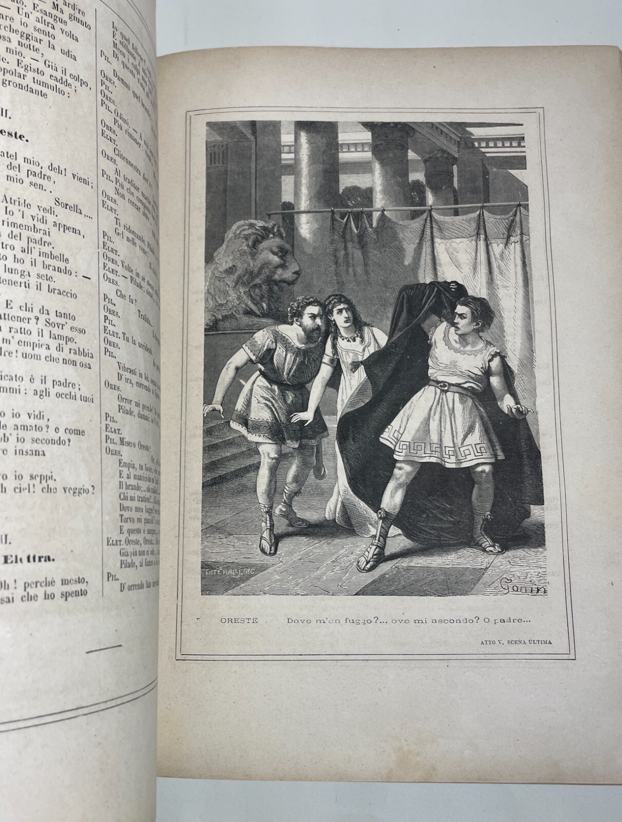 Vittorio Alfieri: Tragedie, Libro Illustrato Da Guido Gonin, Milano 1870