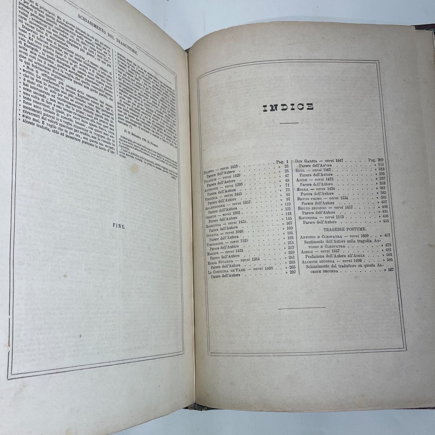 Vittorio Alfieri: Tragedie, Libro Illustrato Da Guido Gonin, Milano 1870