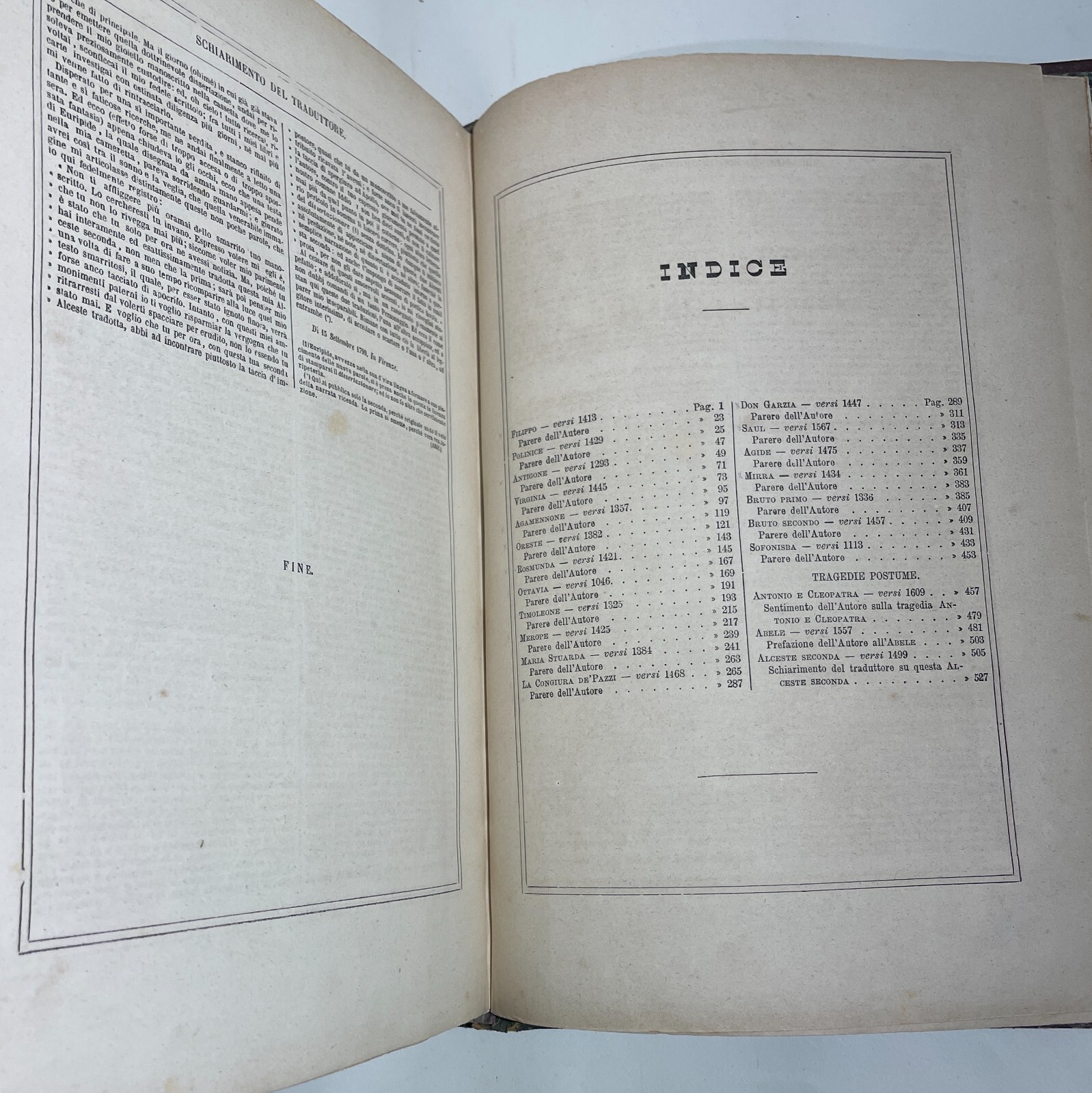 Vittorio Alfieri: Tragedie, Libro Illustrato Da Guido Gonin, Milano 1870