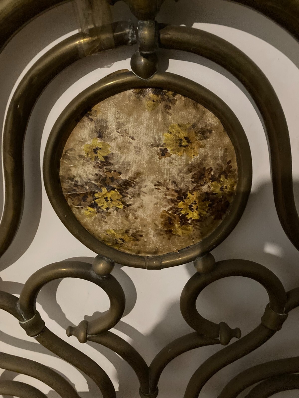 Arredamento d'Epoca: Antico Letto Matrimoniale In Ottone A Due Letti Distinti, XIX Secolo