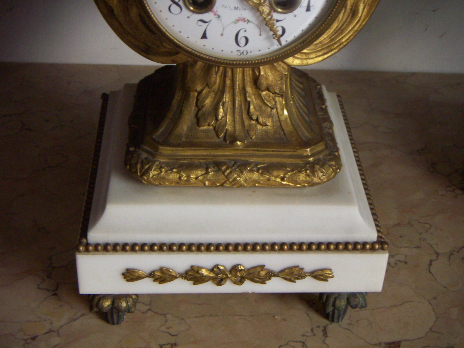 Orologeria Mazzarella: Trittico Da Camino Con Orologio A Lira E Candelabri