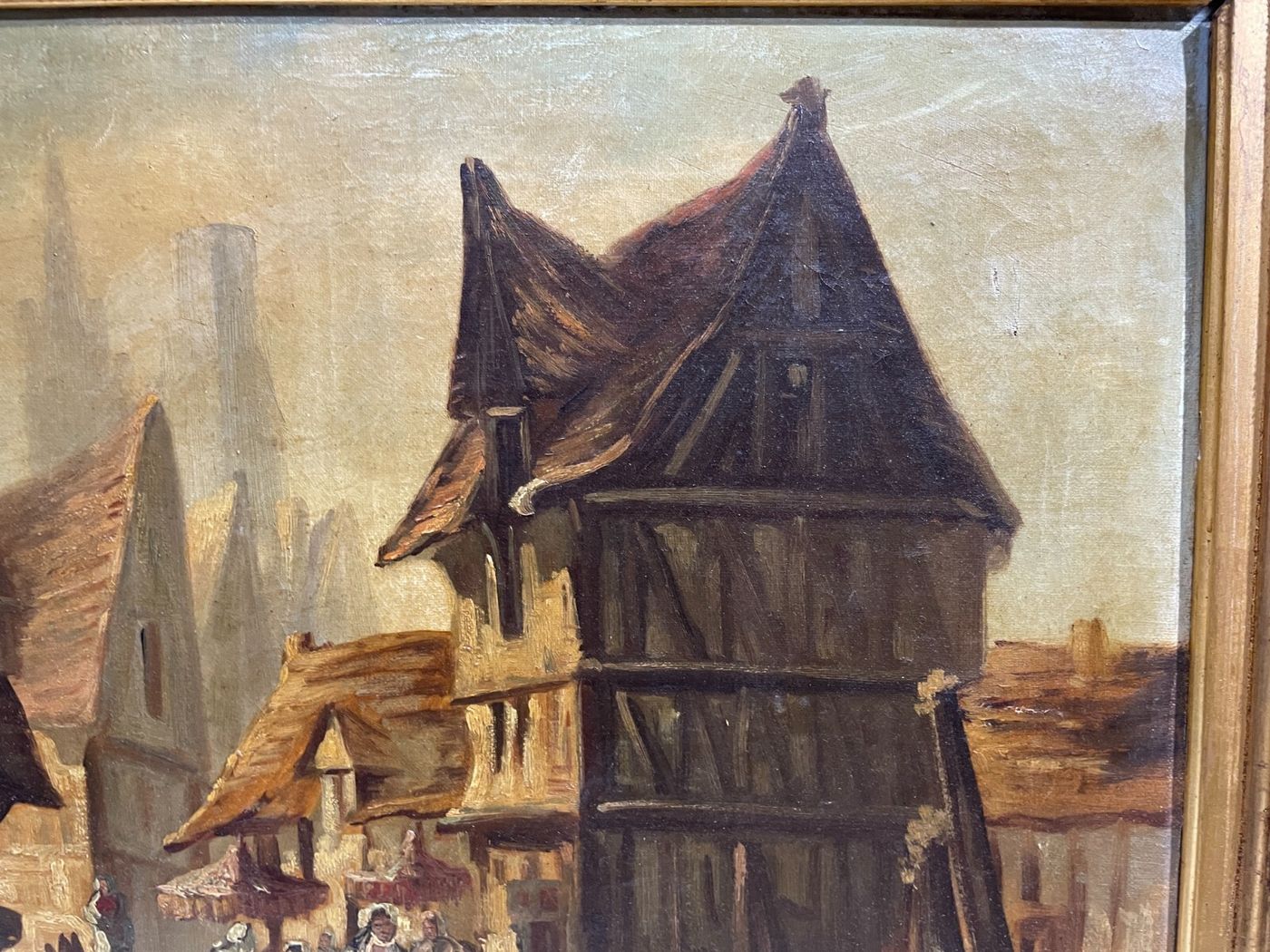 Arte Europea Dell'800: Veduta Paesaggistica Urbana, Artista Saunier
