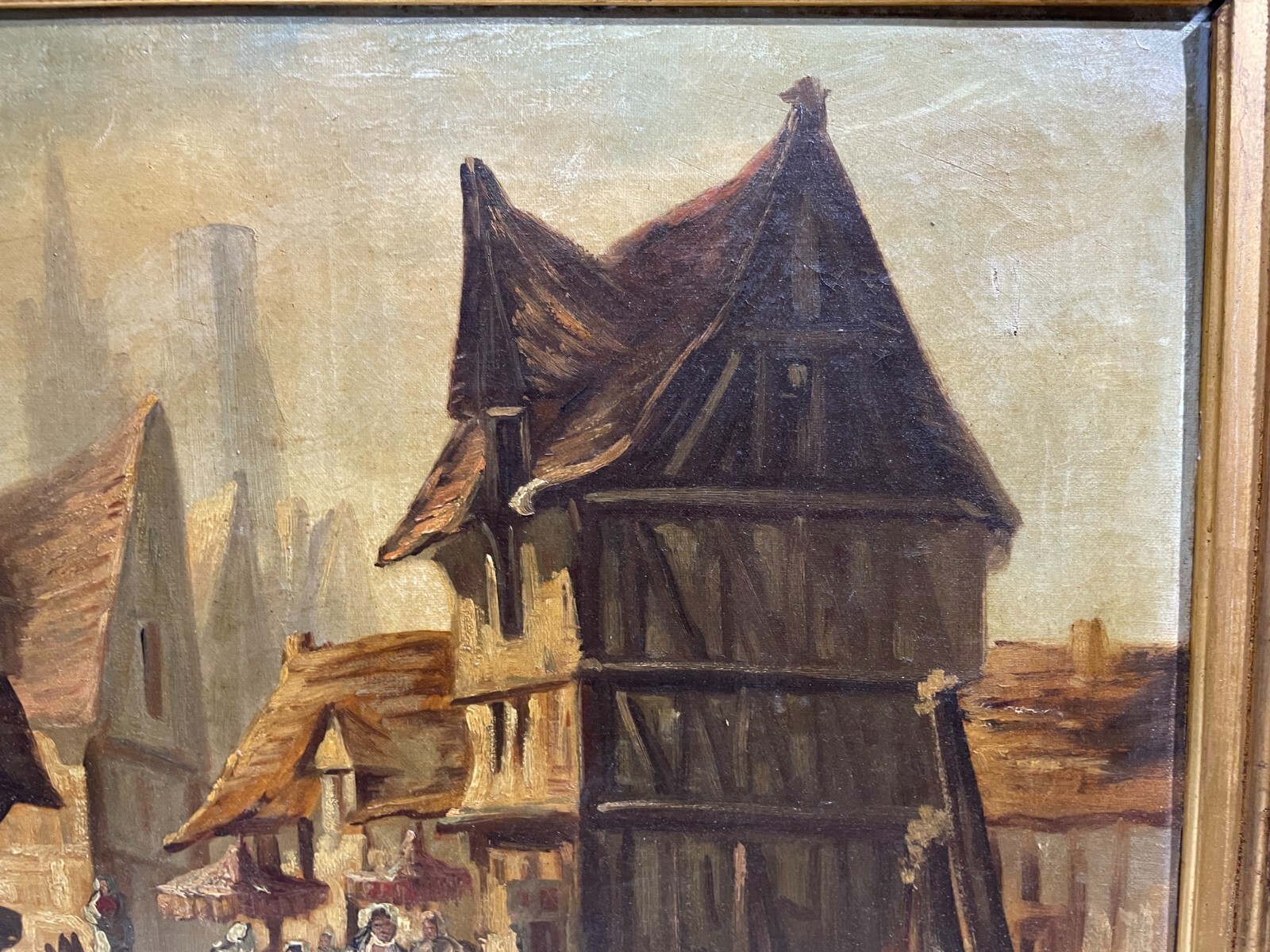 Arte Europea Dell'800: Veduta Paesaggistica Urbana, Artista Saunier