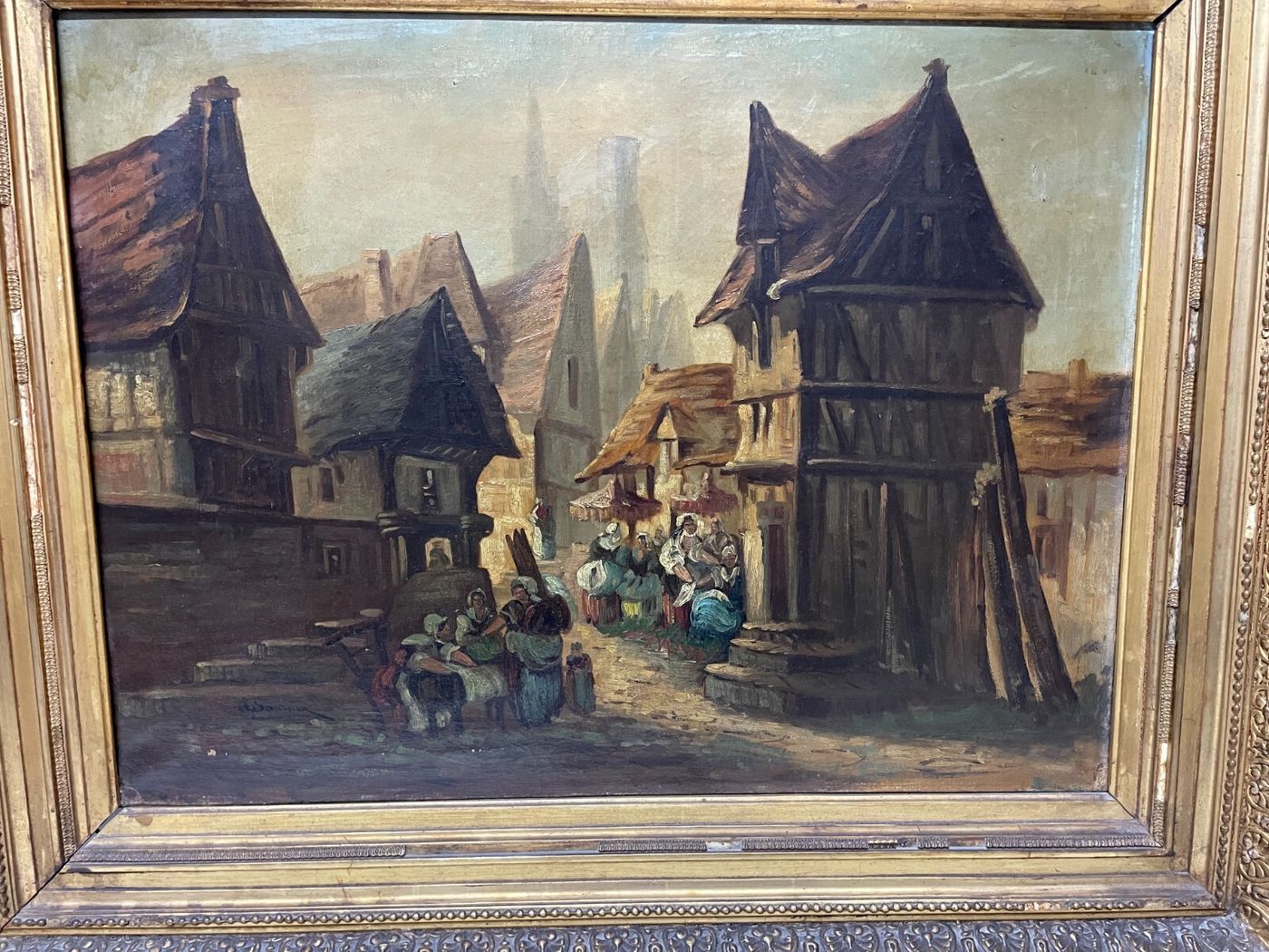 Arte Europea Dell'800: Veduta Paesaggistica Urbana, Artista Saunier