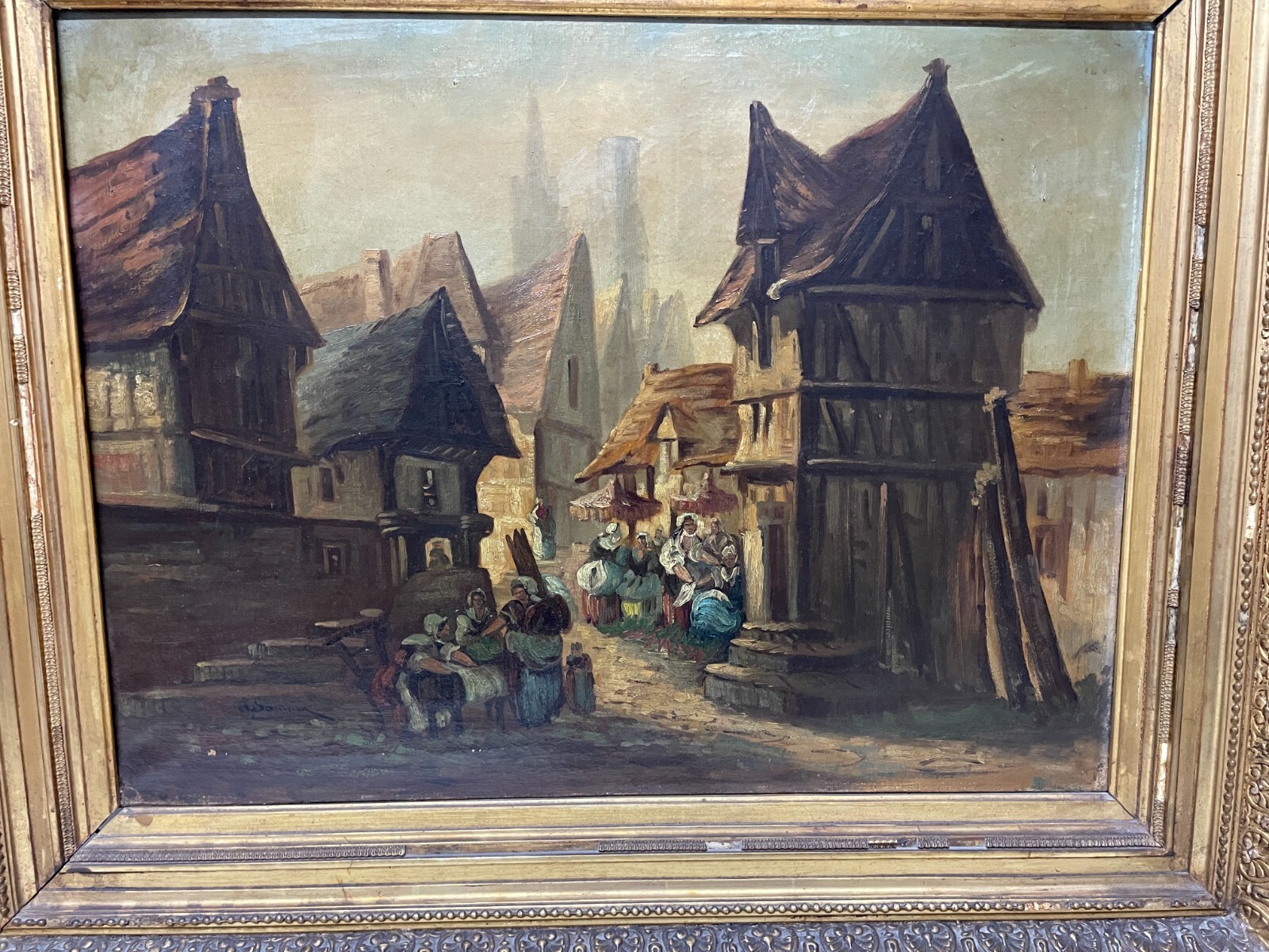 Arte Europea Dell'800: Veduta Paesaggistica Urbana, Artista Saunier