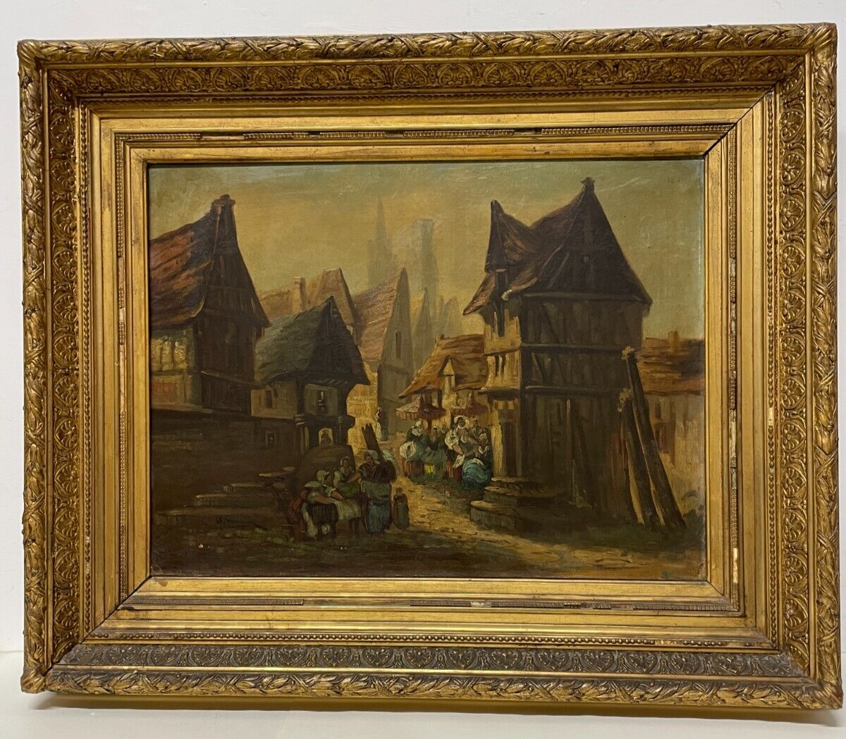 Arte Europea Dell'800: Veduta Paesaggistica Urbana, Artista Saunier