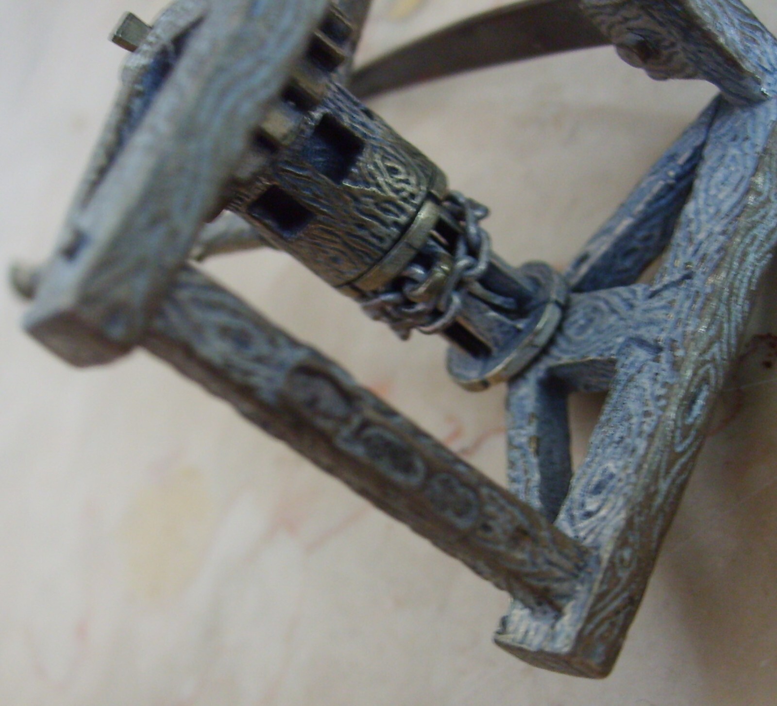 Militaria: Miniatura Di Catapulta In Argento Unoarre