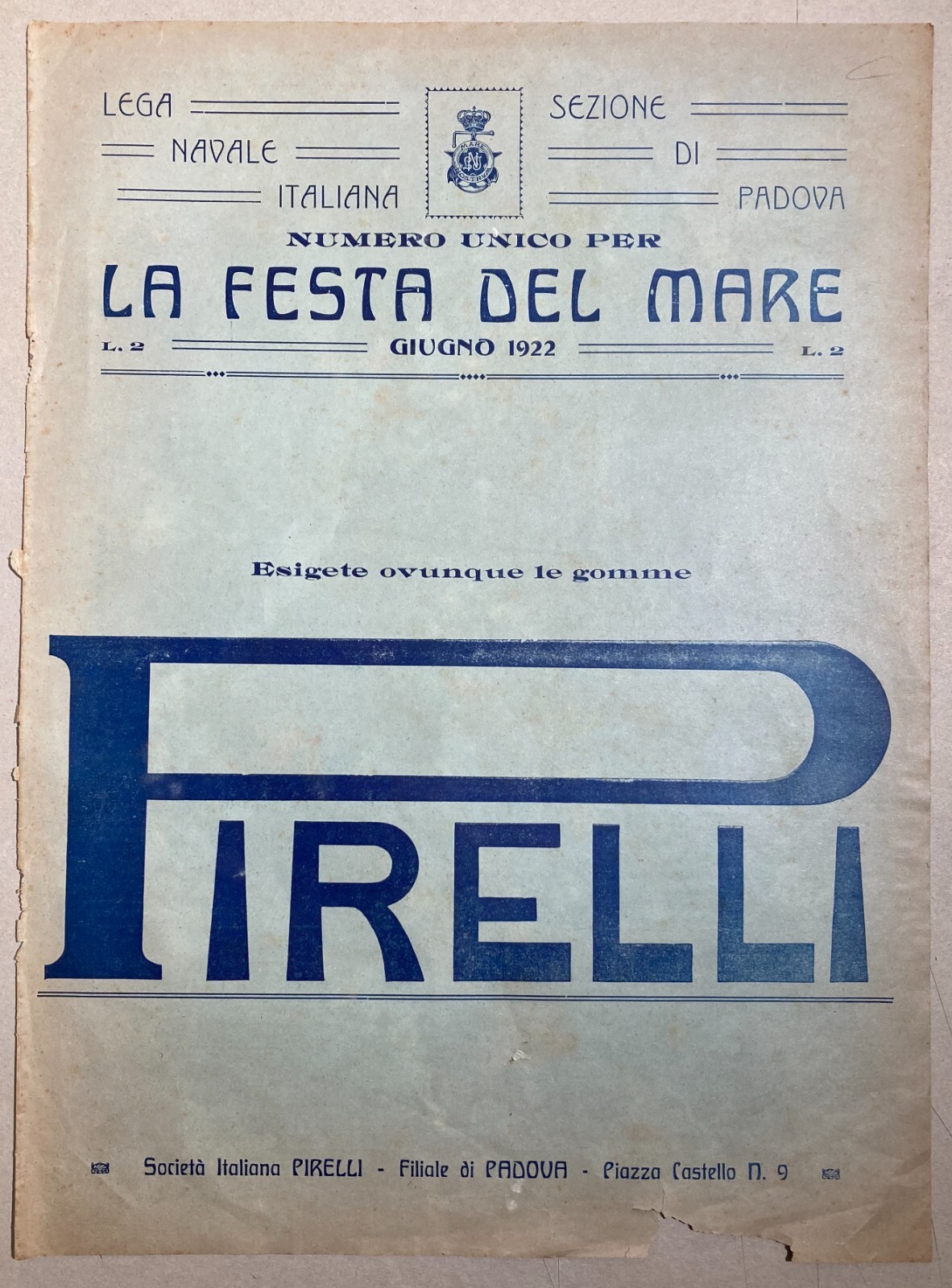 Padova: Lega Navale, Musica, Zanibon, Zoin Dolciaria, Pirelli, Candele Anselmi Casale