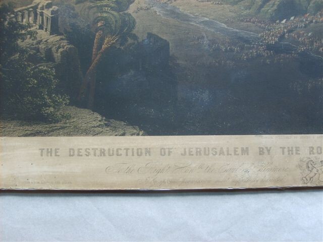 Ebraica, Palestina, Gerusalemme, Assedio, Incendio   Roberts, Haghe   Litografia