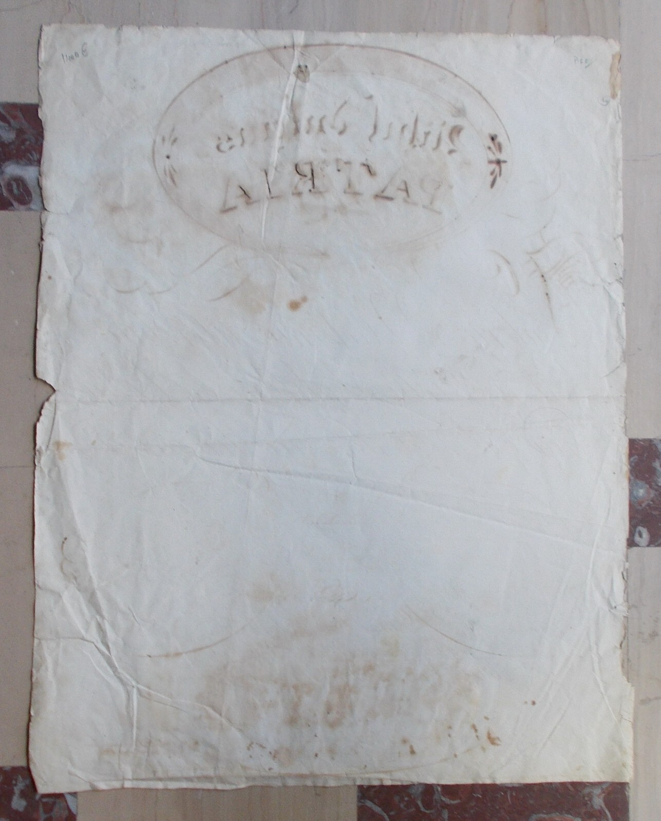 Scrittura, Calligrafia E Motti Patriottici: Rarità Calligrafica Di Camillo Procaccini Ricci