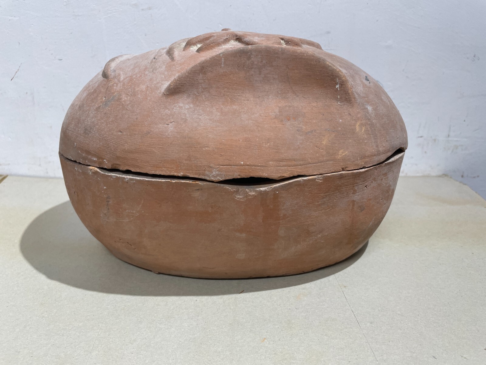 Tegame Per Pollo In Terracotta Naturale, Metà Del XX Secolo
