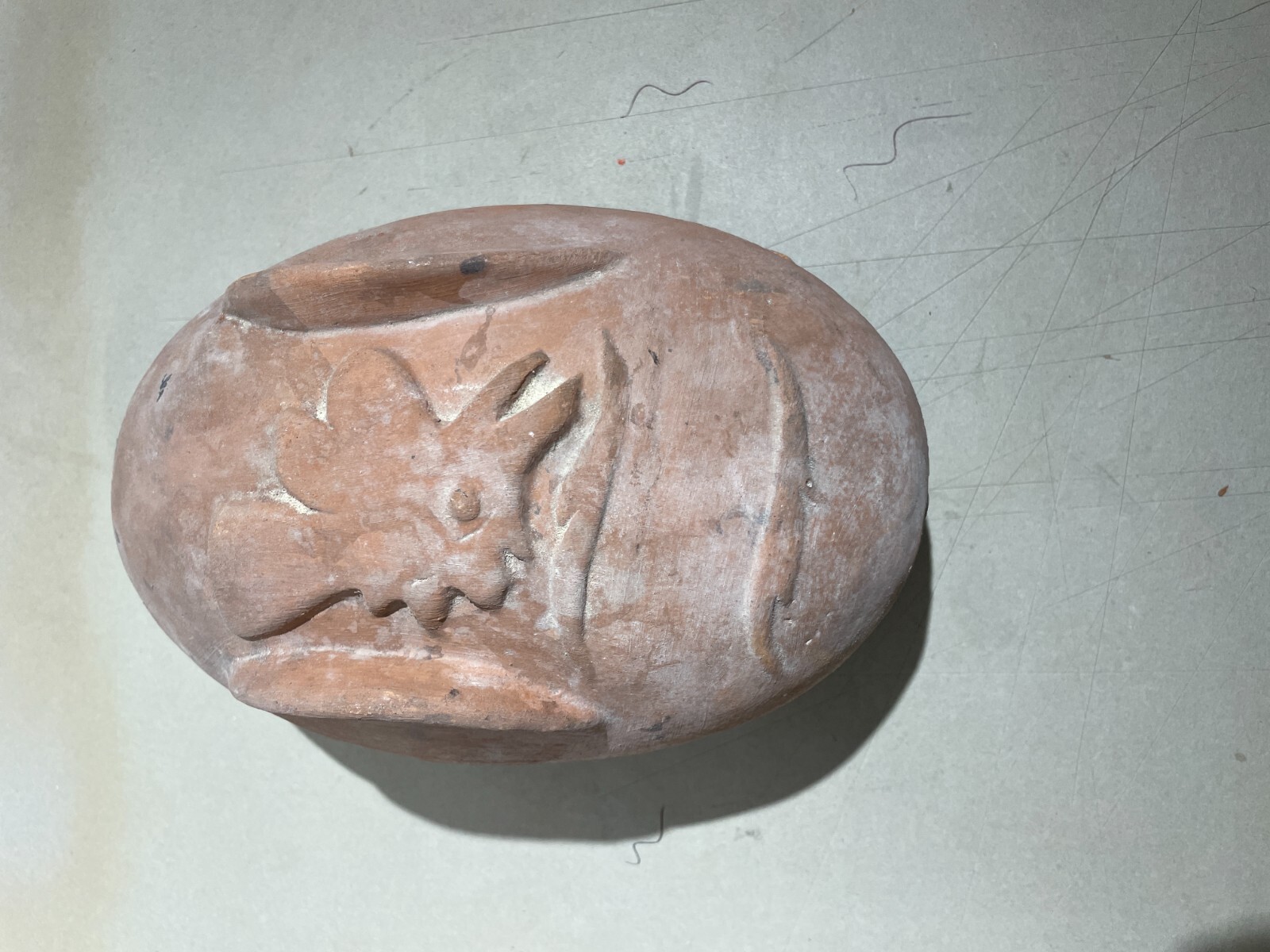 Tegame Per Pollo In Terracotta Naturale, Metà Del XX Secolo