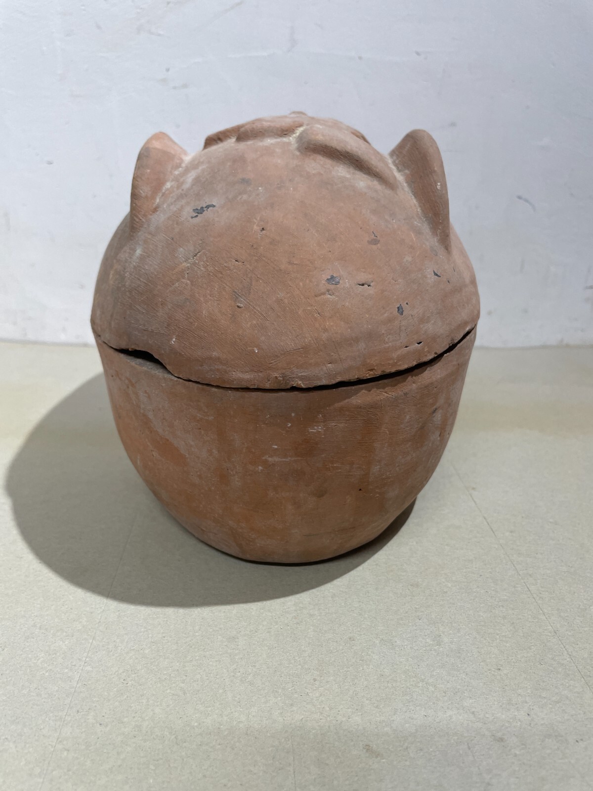 Tegame Per Pollo In Terracotta Naturale, Metà Del XX Secolo