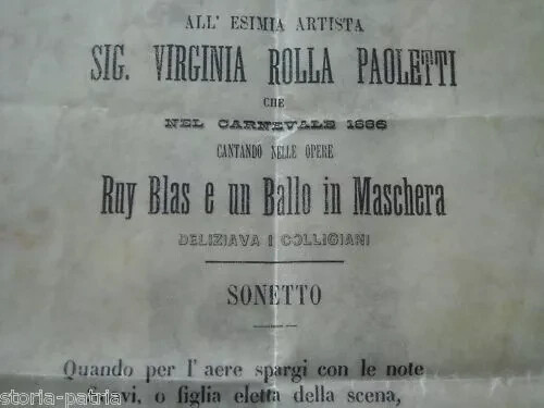 Musica, Canto, Virginia Rolla Paoletti, Antica Cantante, Colle Val d'Elsa, Toscana