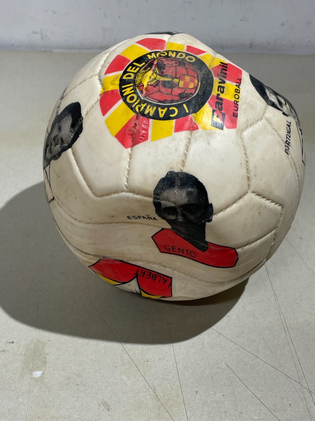 Paravinil Euroball   I Campioni Del Mondo   Pallone Pubblicitario d'Epoca