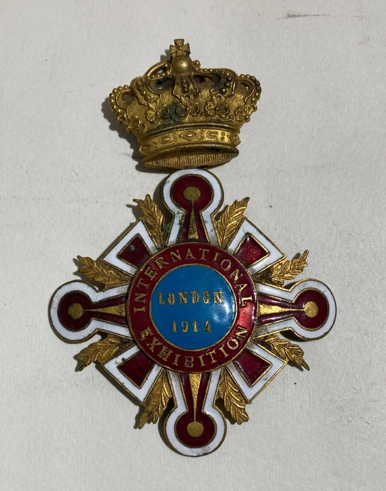 Heraldry, Art, Industry: London Exhibition 1914, Gilt and Enamelled Medal