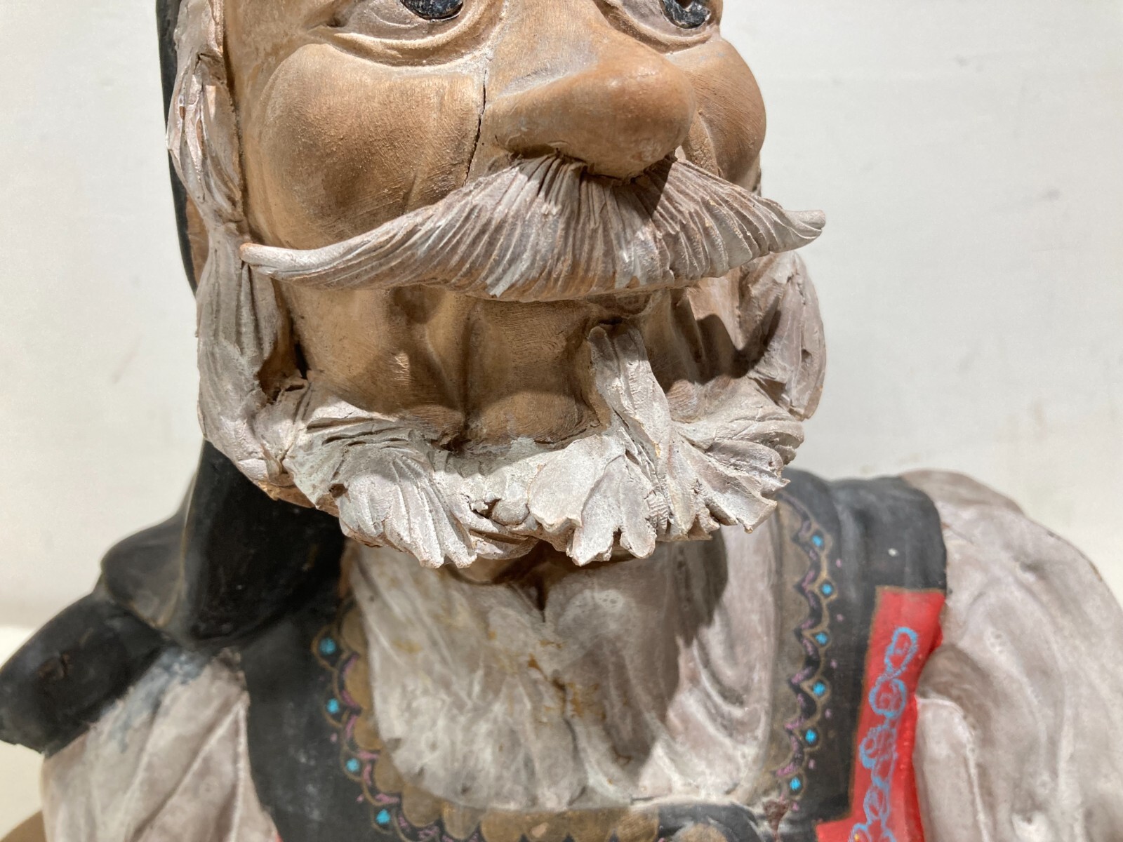 Sardegna: Scultura Policroma Raffigurante Busto In Costume Popolare Sardo