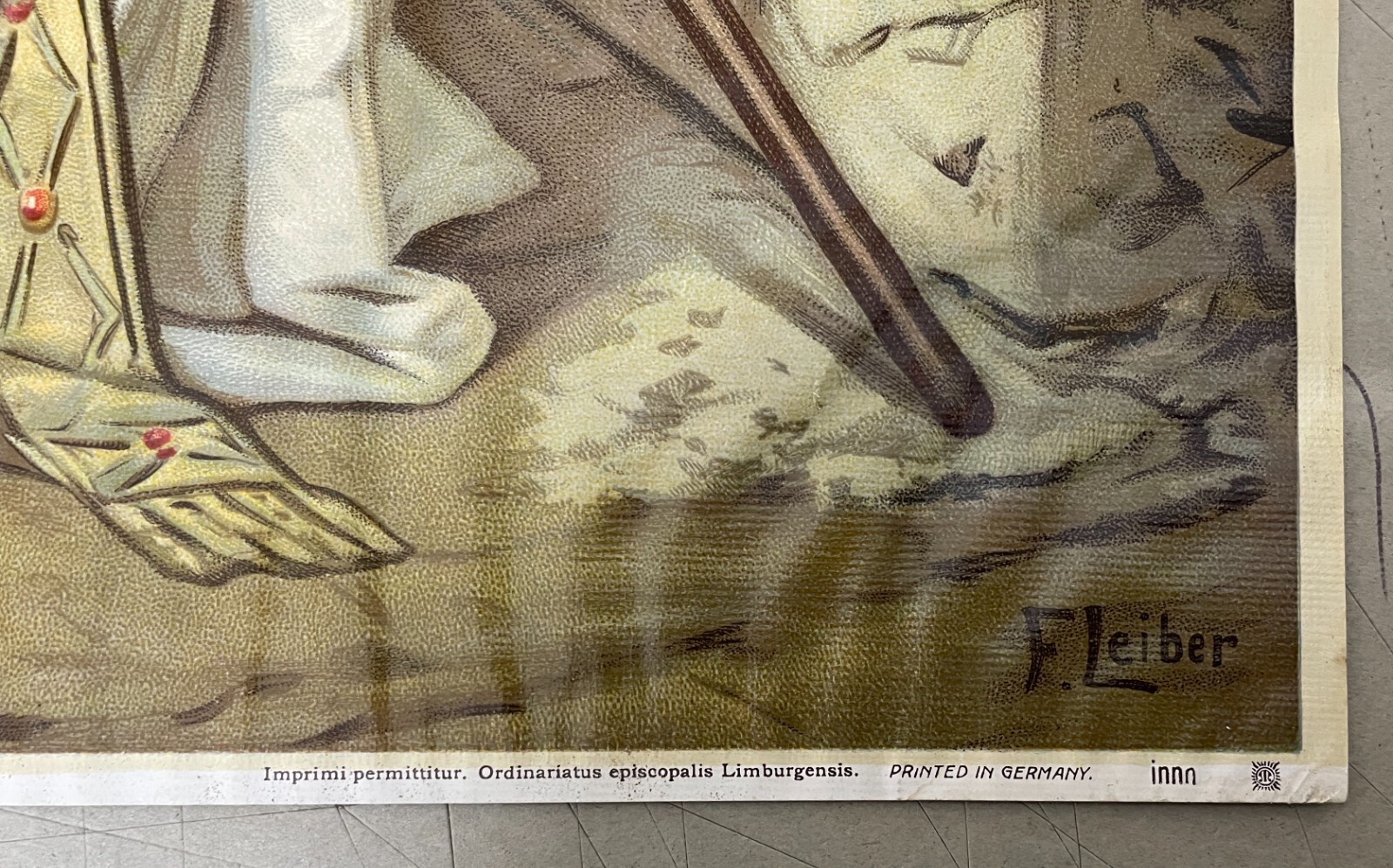 Sant'Emidio: Antica Stampa Popolare Devozionale, Protettore Dai Terremoti, Marche, Ascoli, F. Leiber