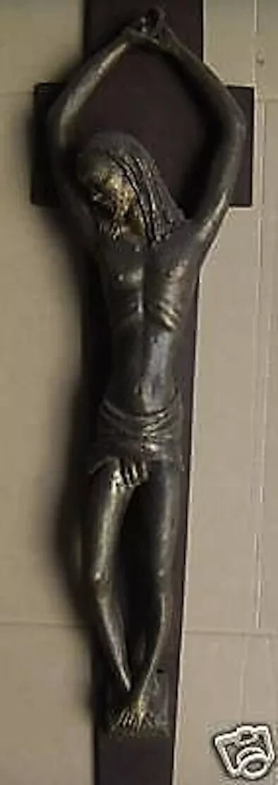 Puglia, Salento, Galatina: Scultura Devozionale, Crocifisso, Scultore A. Duma, d'Epoca