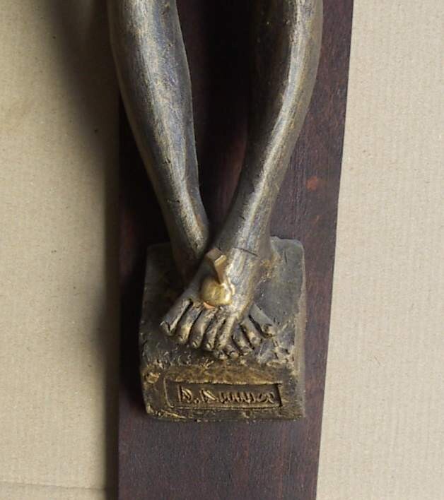 Puglia, Salento, Galatina: Scultura Devozionale, Crocifisso, Scultore A. Duma, d'Epoca