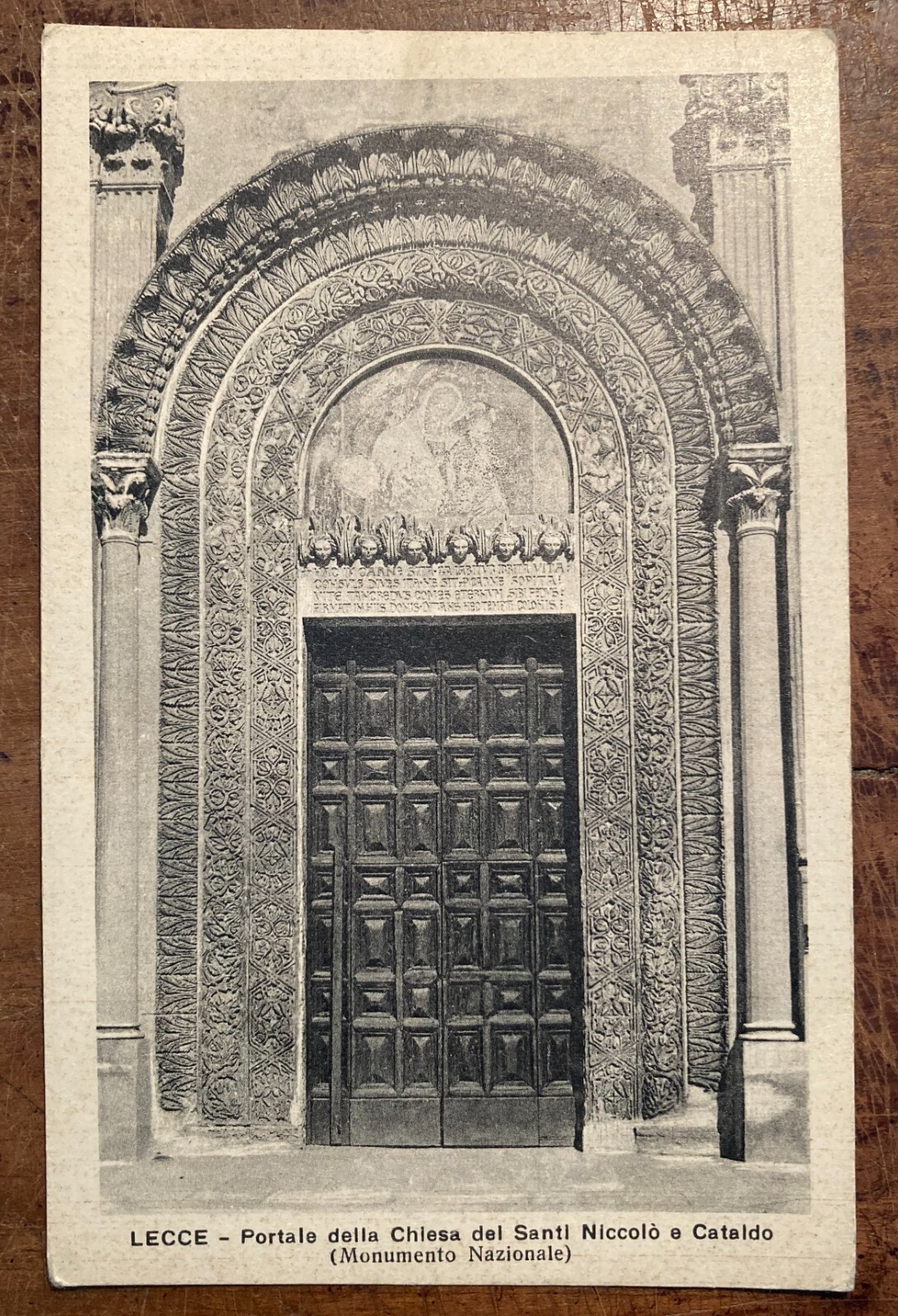 Puglia, Salento, Lecce: Antico Portale Della Chiesa Di S. Nicolò E Cataldo   Cartolina