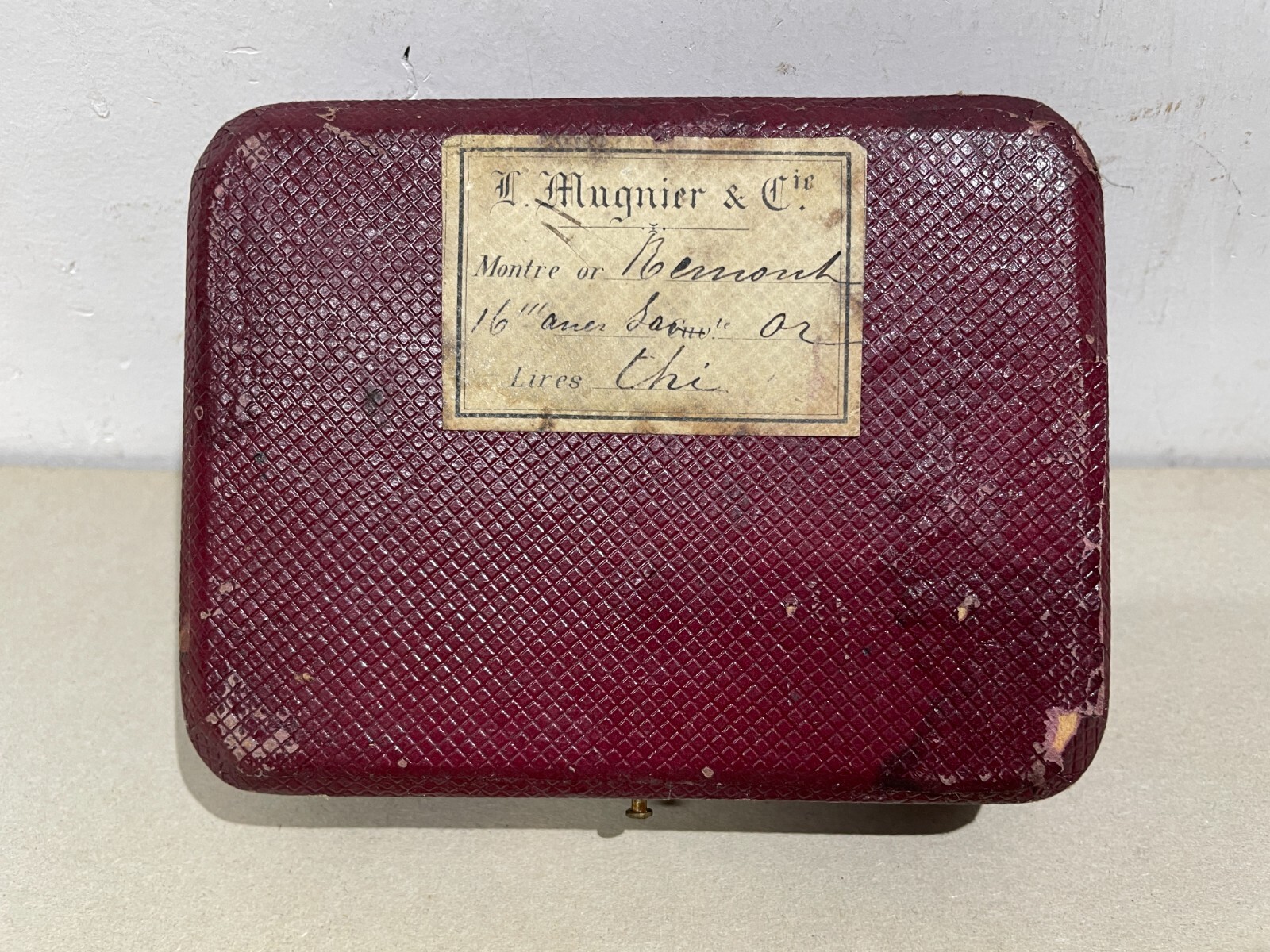 Antichi Orologi: Astuccio d'Epoca Con Araldica, Mugnier & C. (Ginevra)