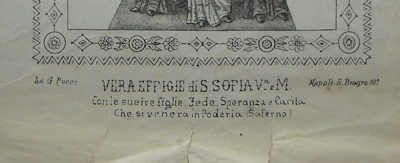 Napoli, Salerno, Cilento, Poderia, Santa Sofia, Antica Stampa Popolare, Lito Pucci