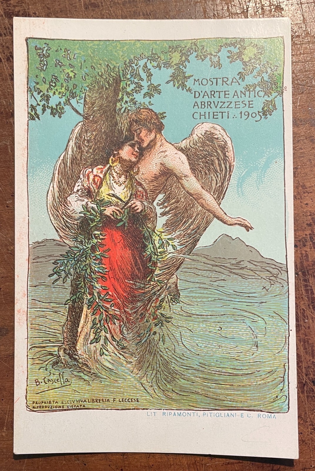 Abruzzo, Arte E Folklore: Cartolina Commemorativa Di Basilio Cascella Per La Mostra d'Arte Antica, Chieti 1905