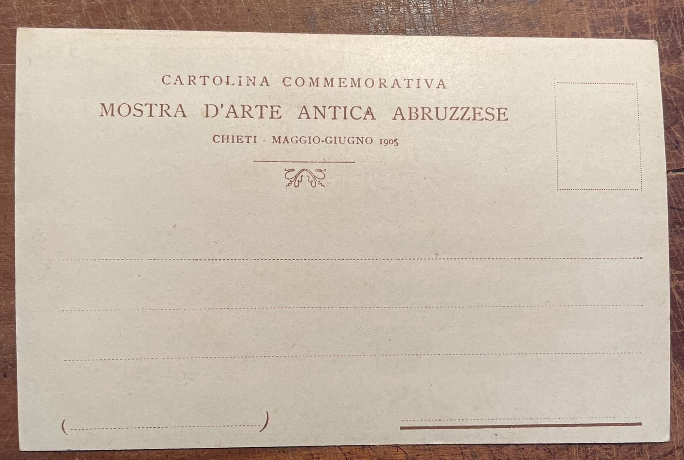 Abruzzo, Arte E Folklore: Cartolina Commemorativa Di Basilio Cascella Per La Mostra d'Arte Antica, Chieti 1905