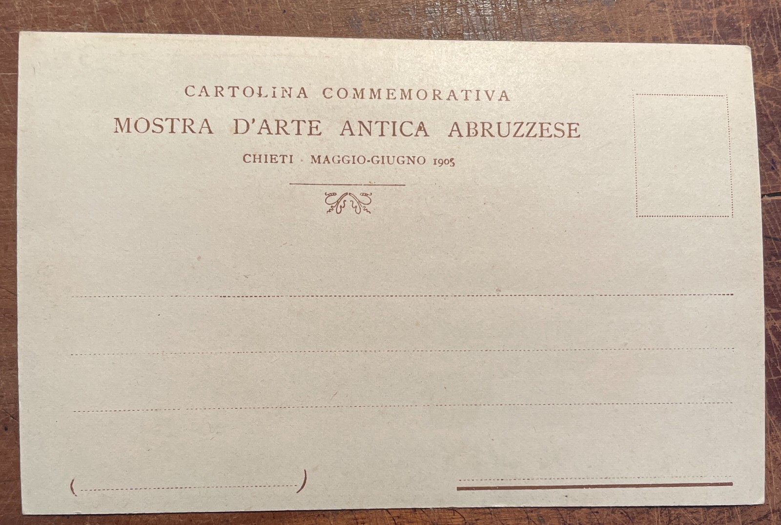 Abruzzo, Arte E Folklore: Cartolina Commemorativa Di Basilio Cascella Per La Mostra d'Arte Antica, Chieti 1905