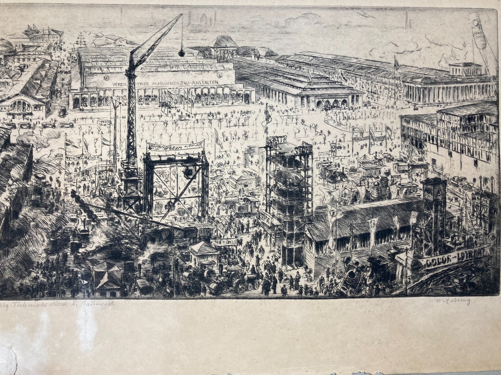 Lipsia, Leipzig, Fiera Tecnologica, Veduta Prospettica Animata, Firma