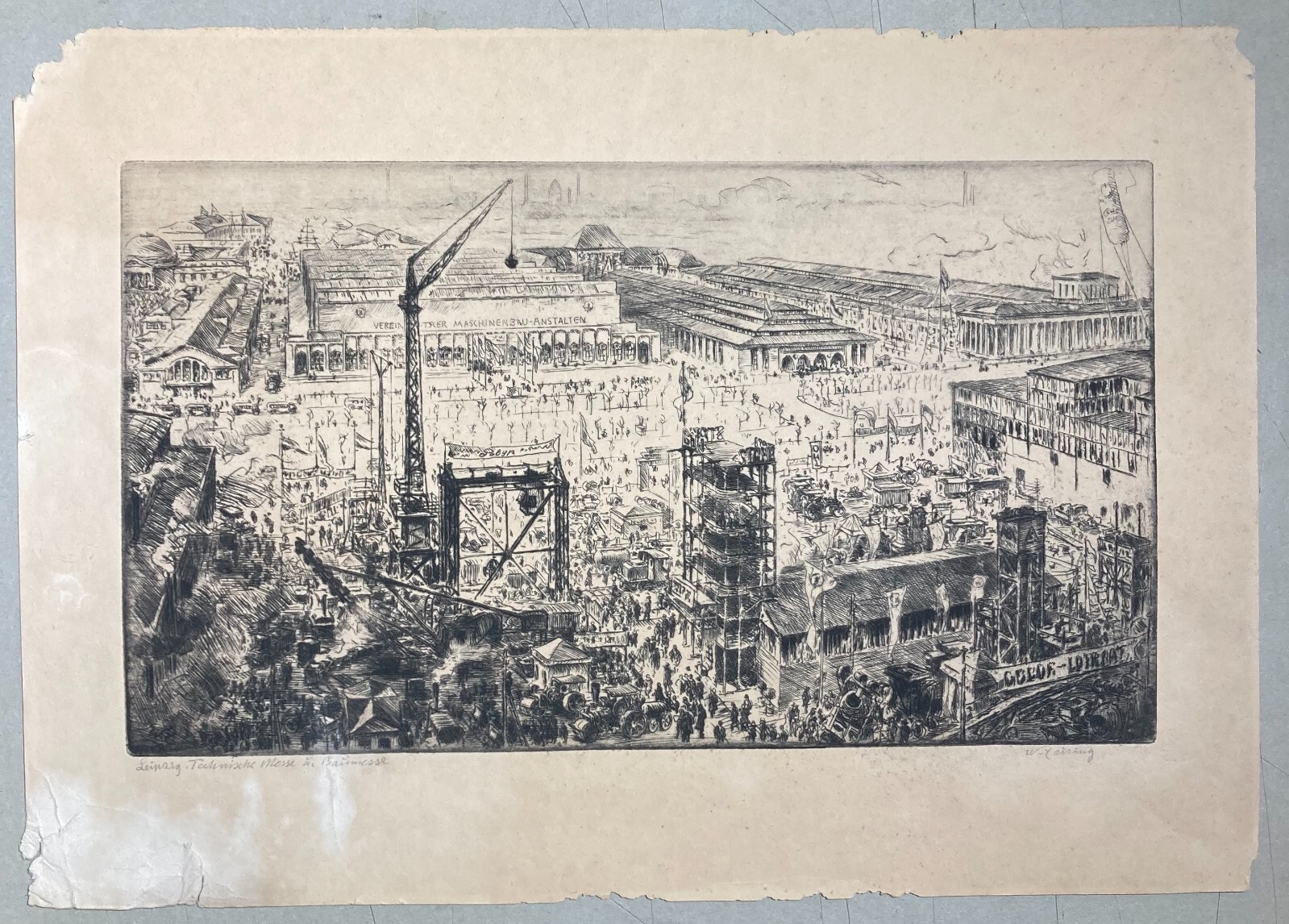 Lipsia, Leipzig, Fiera Tecnologica, Veduta Prospettica Animata, Firma