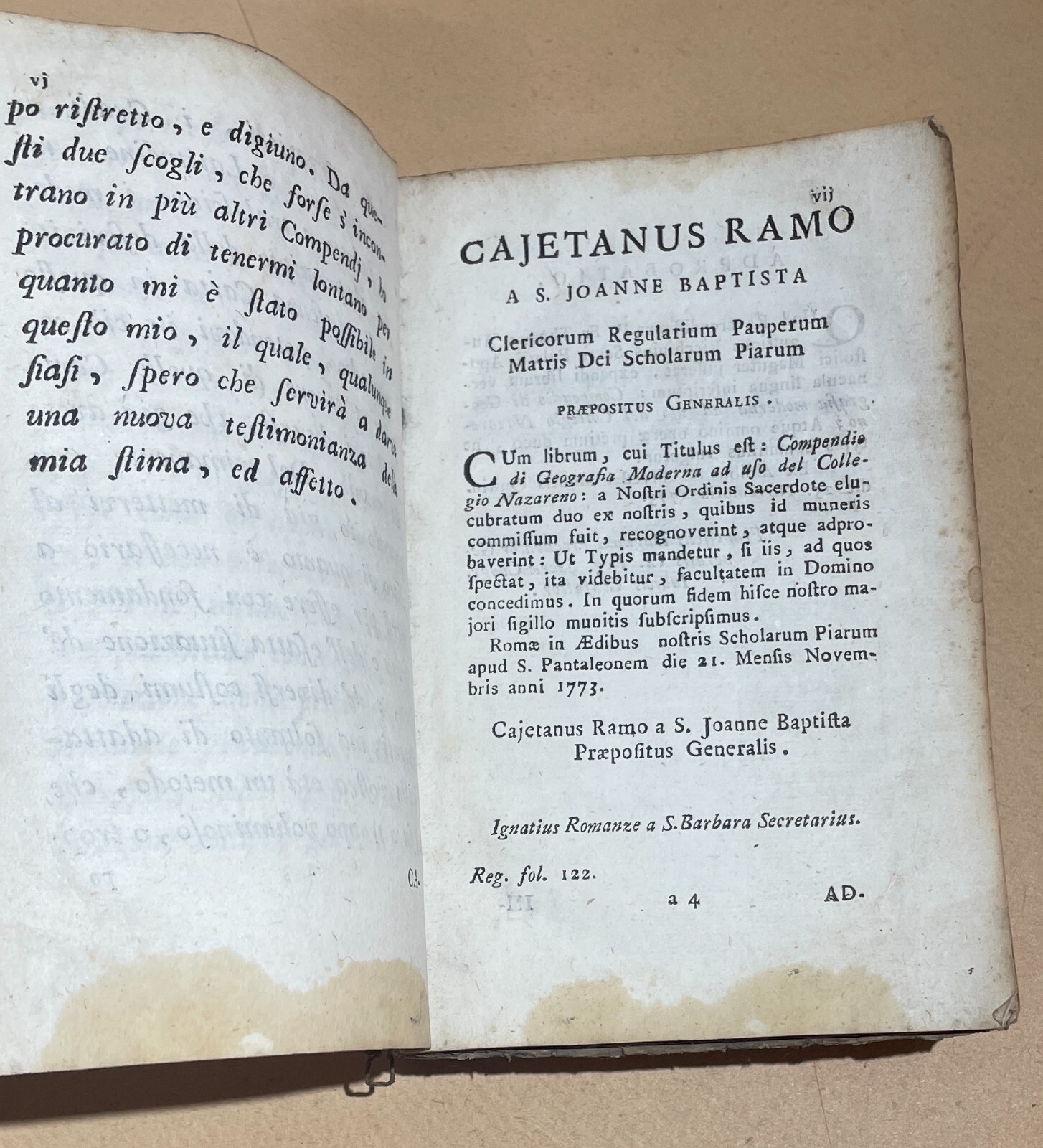 Geografia: Italia, Europa, America, Africa, Asia Sfera Armillare E Araldica, 1773