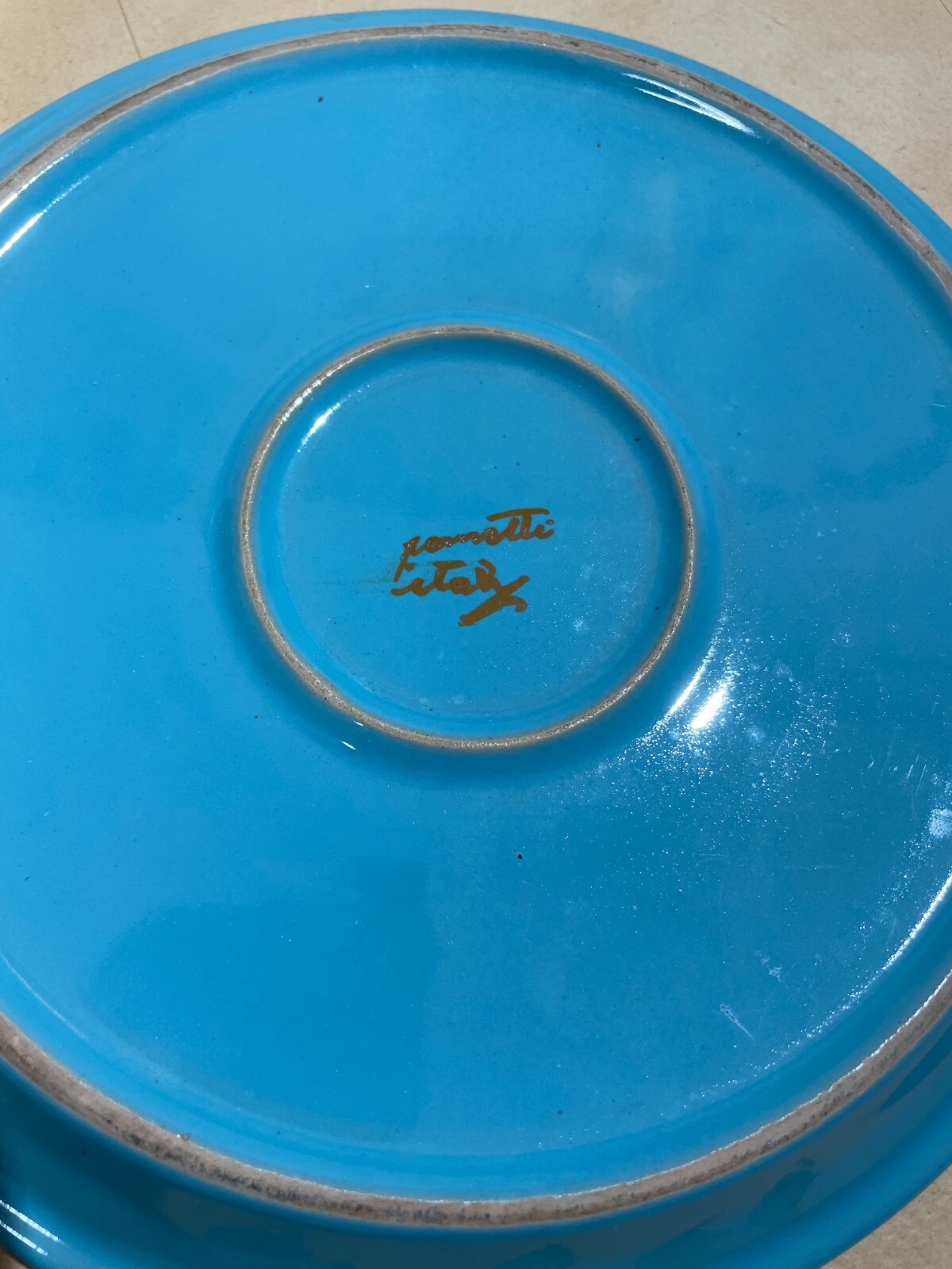 Arti Decorative Del '900: Ceramica Rometti Vassoio Colorato d'Epoca