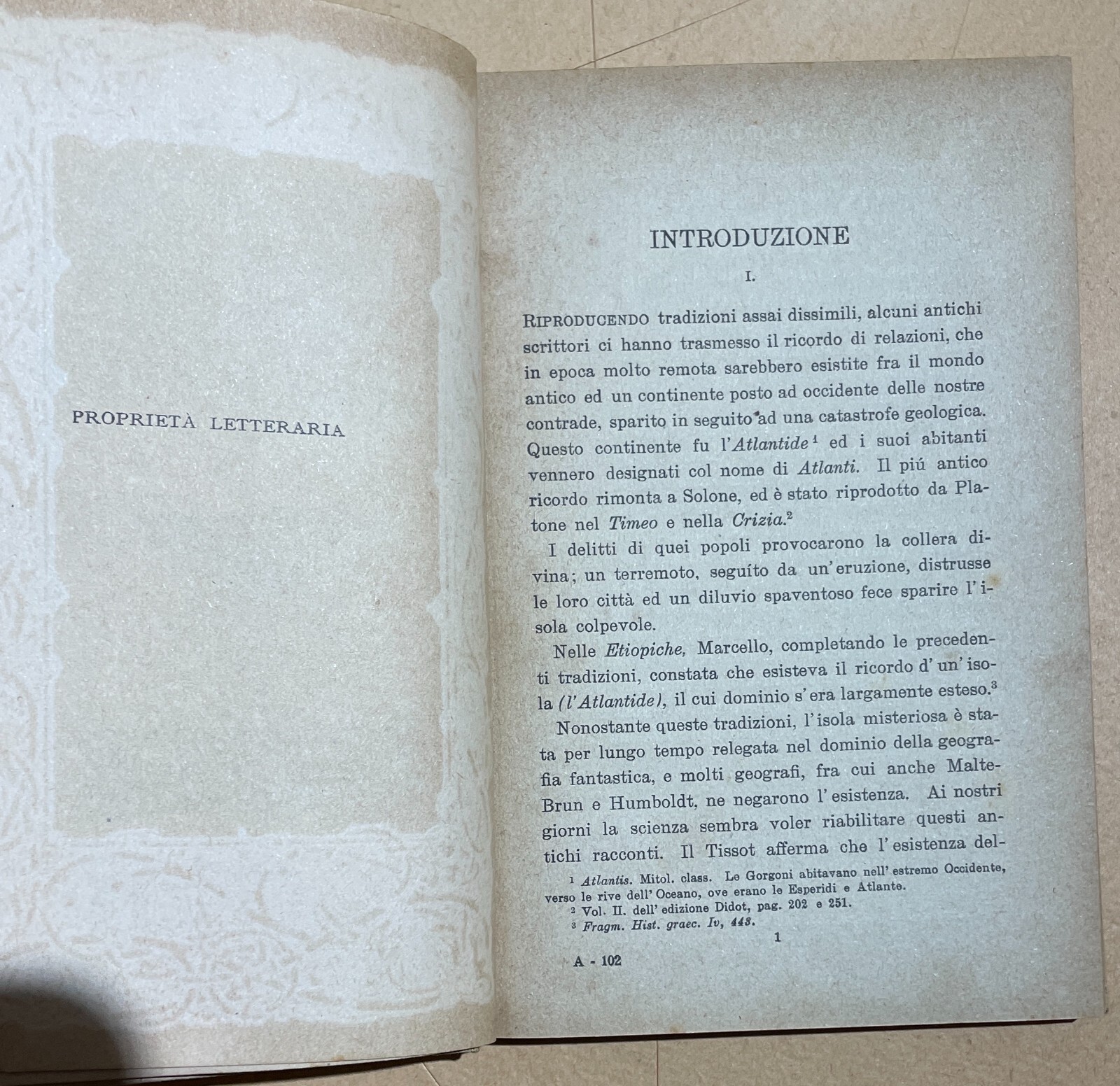 L'Atlantide. Poema Catalano Di Giacinto Verdaguer. Edizione Carabba (1916)
