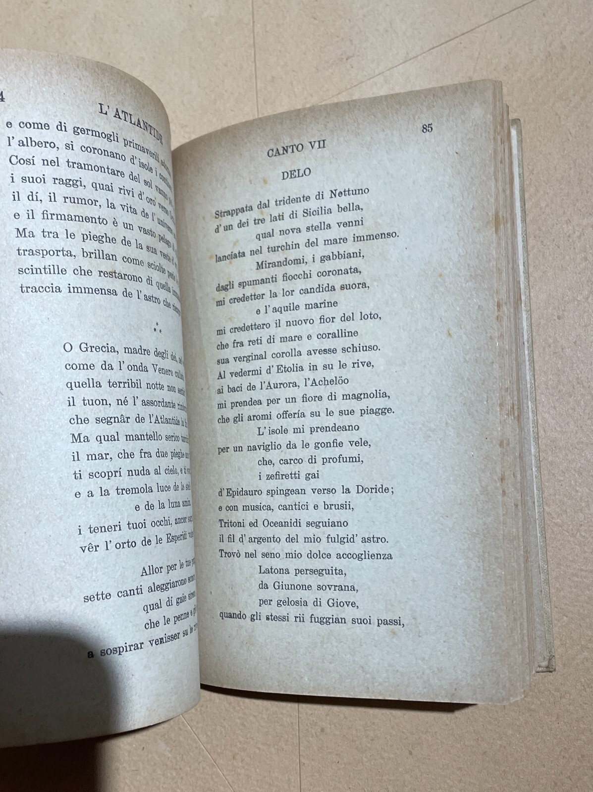 L'Atlantide. Poema Catalano Di Giacinto Verdaguer. Edizione Carabba (1916)