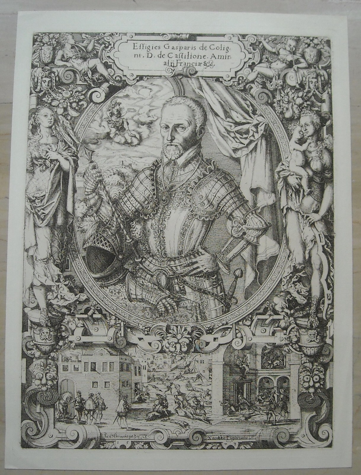 Nobiltà, Araldica, Militaria: Ritratto Artistico Di Gaspard De Coligny (Châtillon)