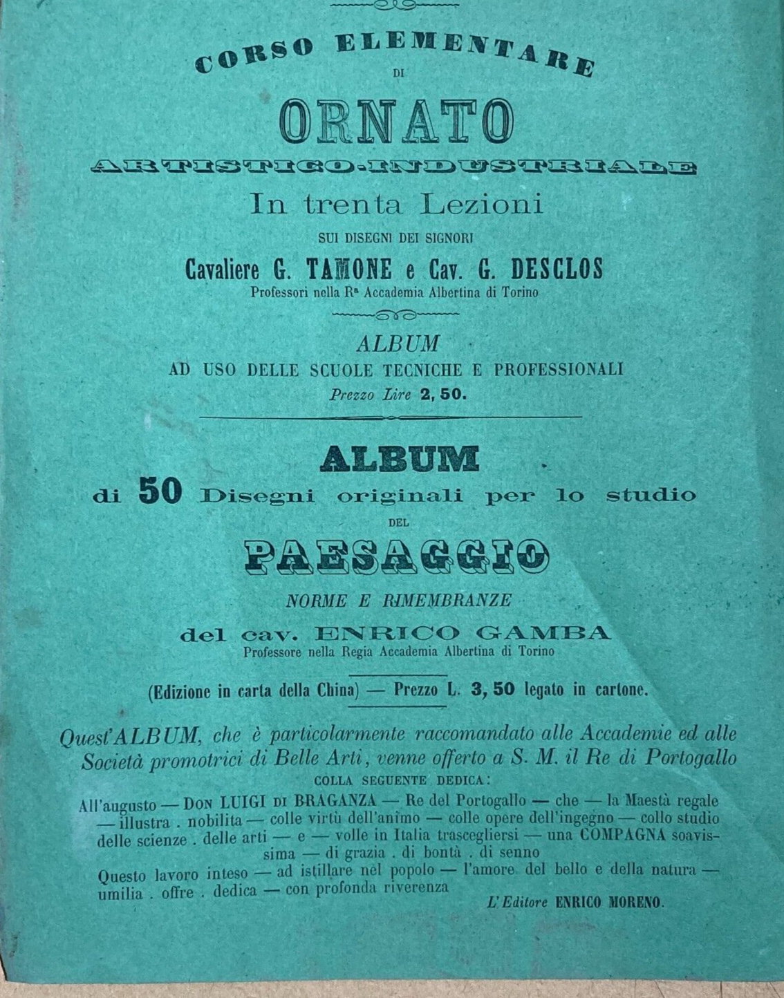 Esercizi Di Disegno: Il Giovine Artista. Gamba, Tamone. Torino, Accademia Albertina.