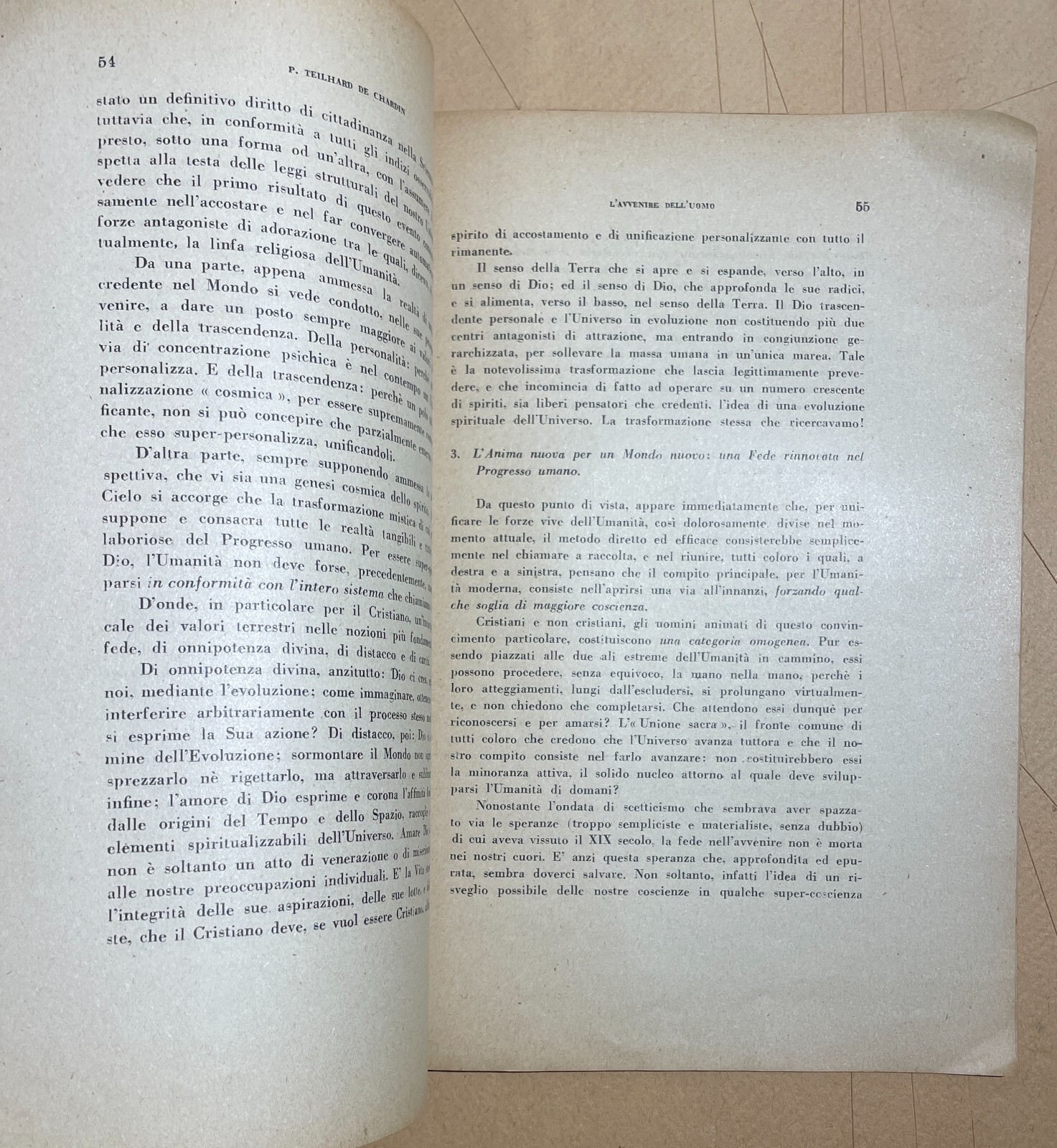Pierre Teilhard De Chardin: L'Avvenire Dell'Uomo (1947)