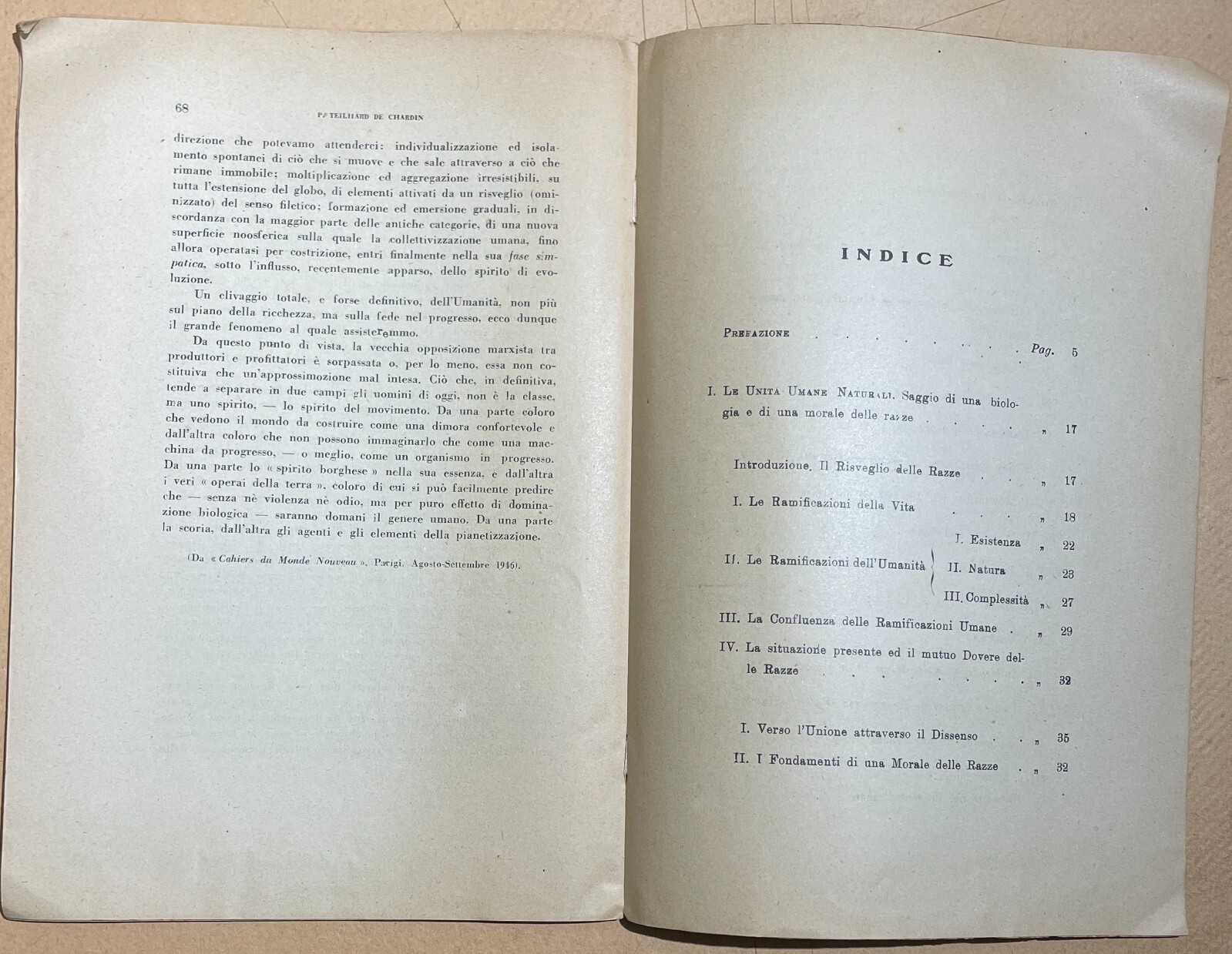 Pierre Teilhard De Chardin: L'Avvenire Dell'Uomo (1947)