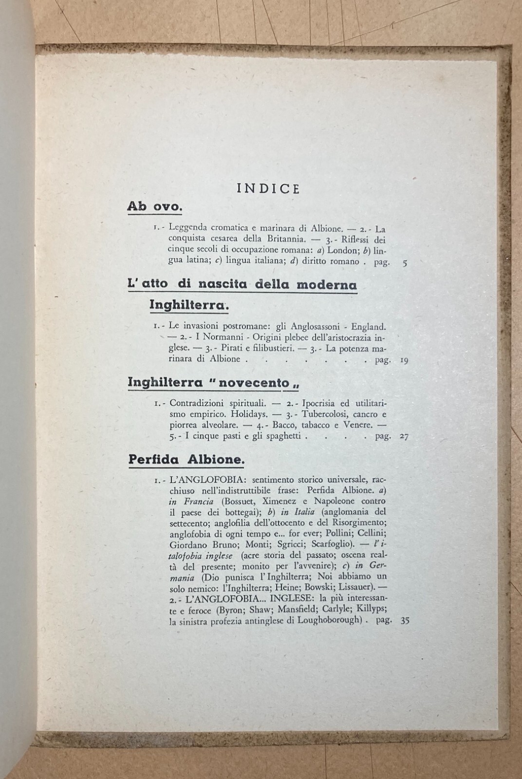 Piero Addeo, Albione. Napoli, La Nuovissima, 1936