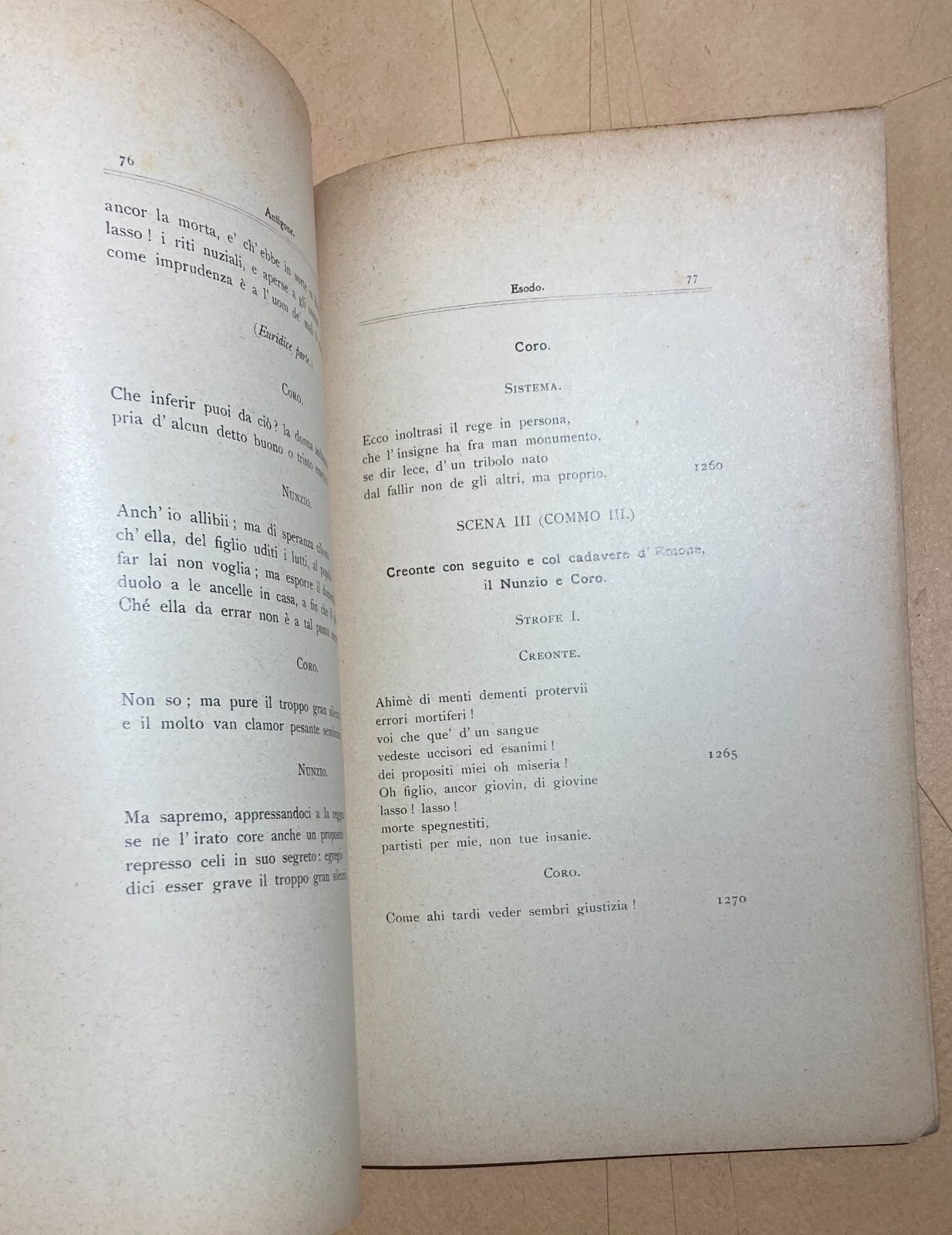 L'Antigone Di Sofocle. Traduzione Metrica Di Alberto Viola (Napoli, 1912)